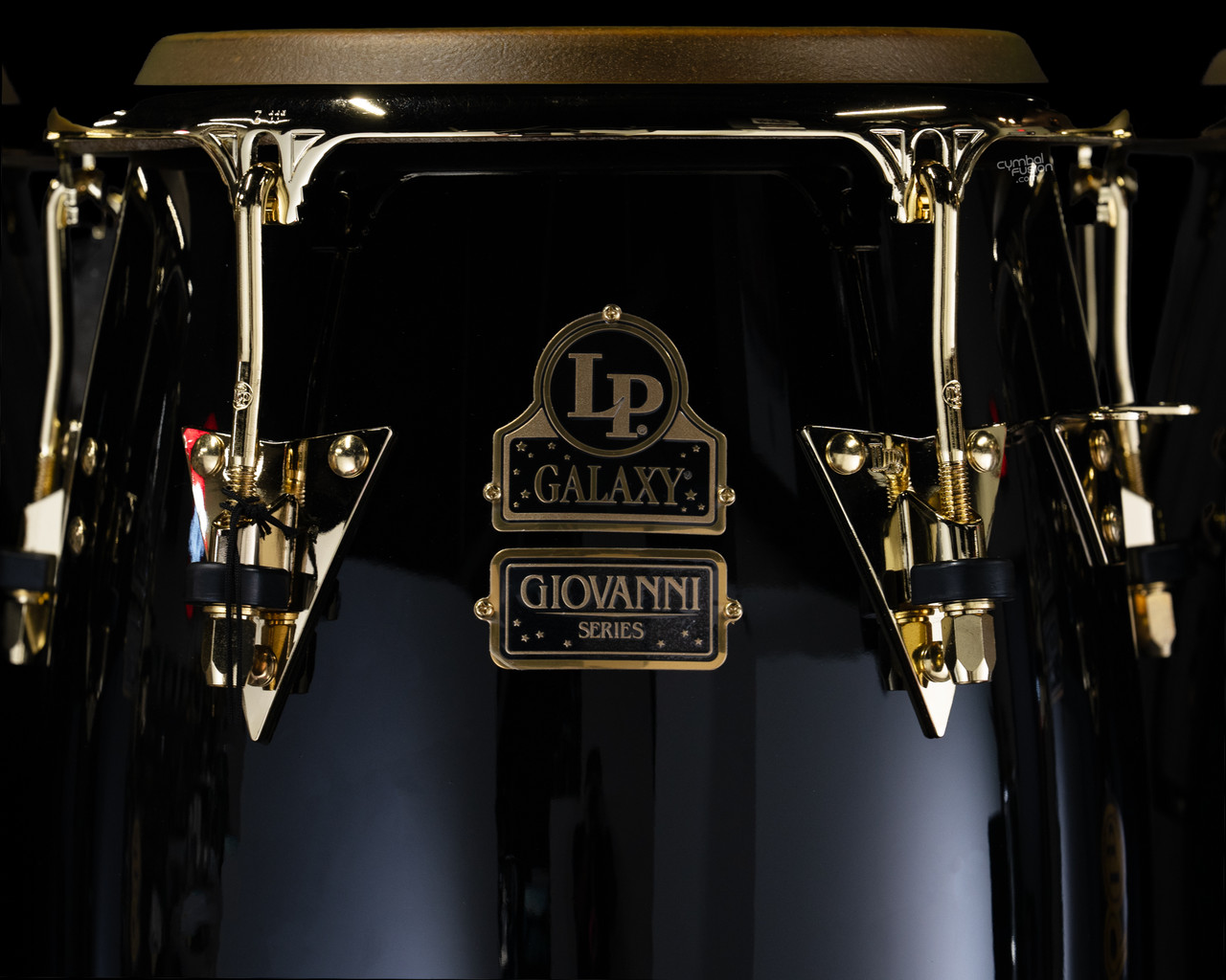 LP Limited Edition Mango Conga Set - Piano Black w/Gold