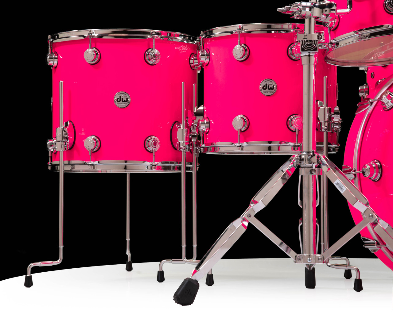 DW Collector's 6pc SSC Maple Kit -Neon Hot Pink w/Chrome Hardware