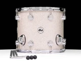 DW Collector's Series SSC Maple 12x14 Floor Tom - Broken Glass with Chrome Hardware front view