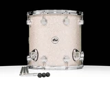 DW Collector's Series SSC Maple 14x14 Floor Tom - Broken Glass with Chrome Hardware front view