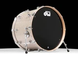 DW Collector's Series SSC Maple 16x24 Bass Drum - Broken Glass with Chrome Hardware front view
