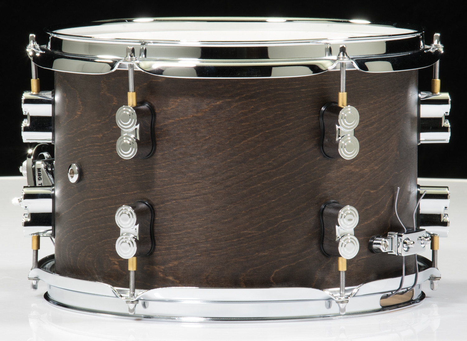 PDP Limited Edition Dry Maple 8x12 Snare Drum Dark Walnut Finish