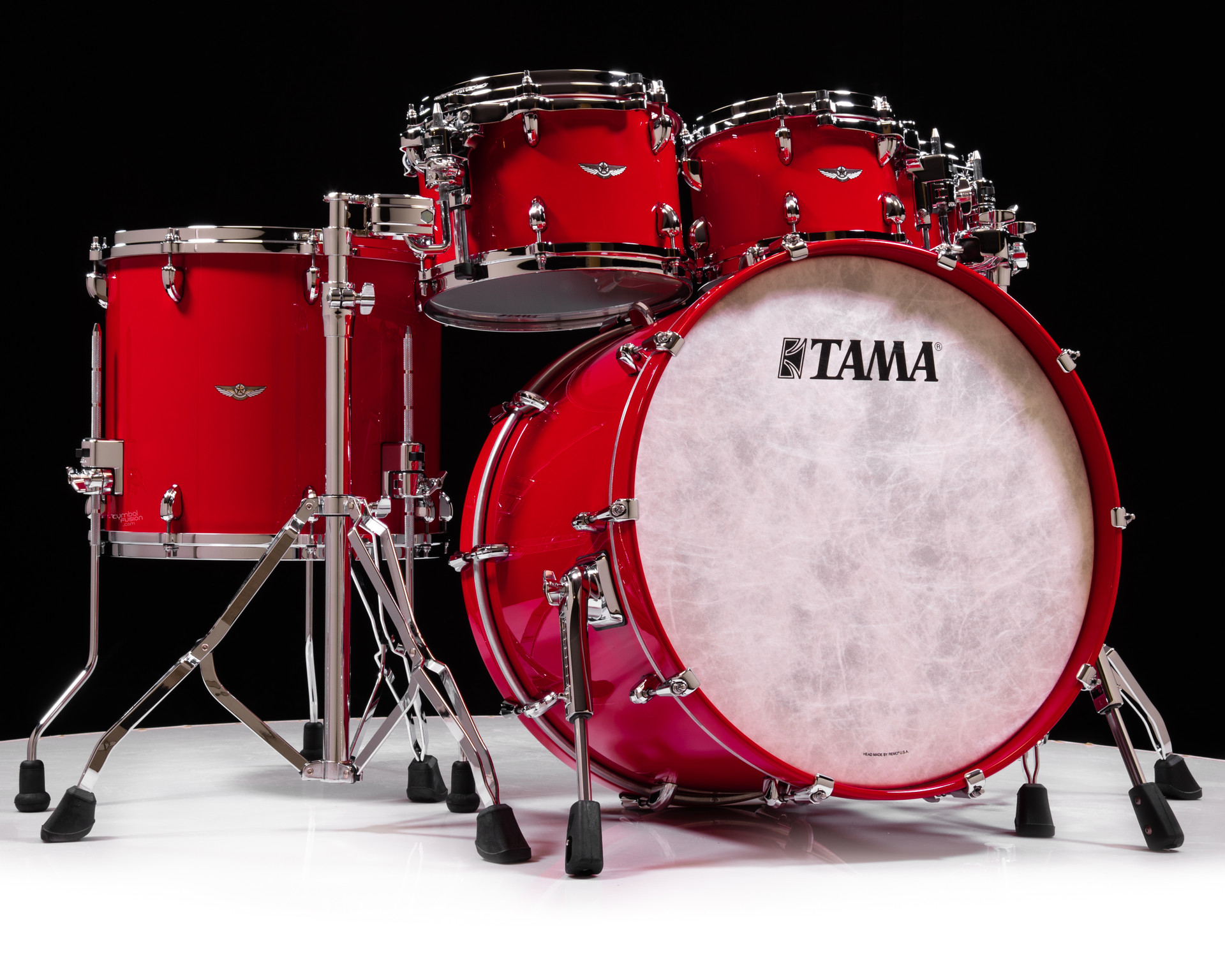 Tama Star Walnut 5pc Solid Candy Red Shell Pack 8/10/12/16/22