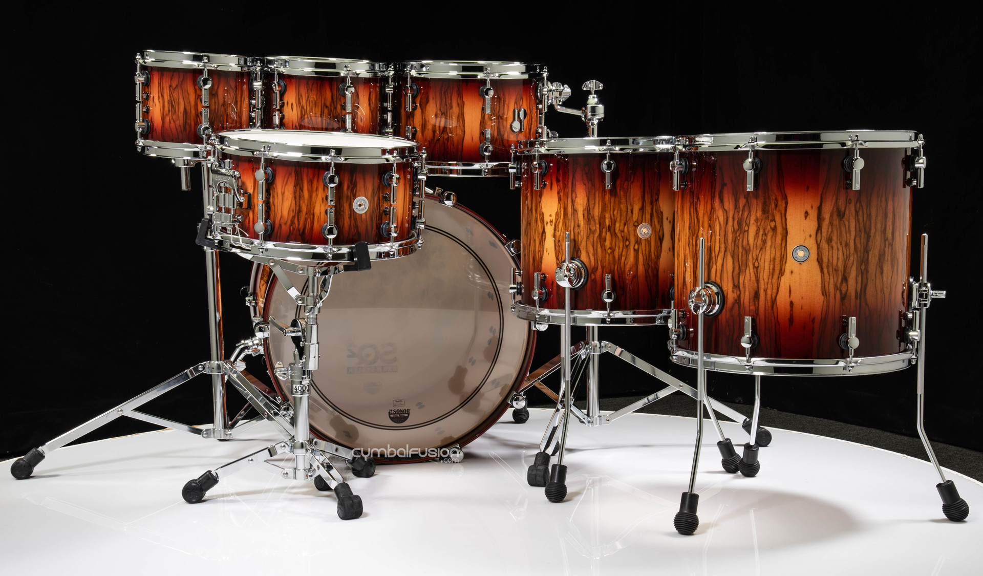 sorm'86 アメスリ　2枚セット Sonor SQ2 7pc Maple Shell Pack - African Marble with Red Candy Burst