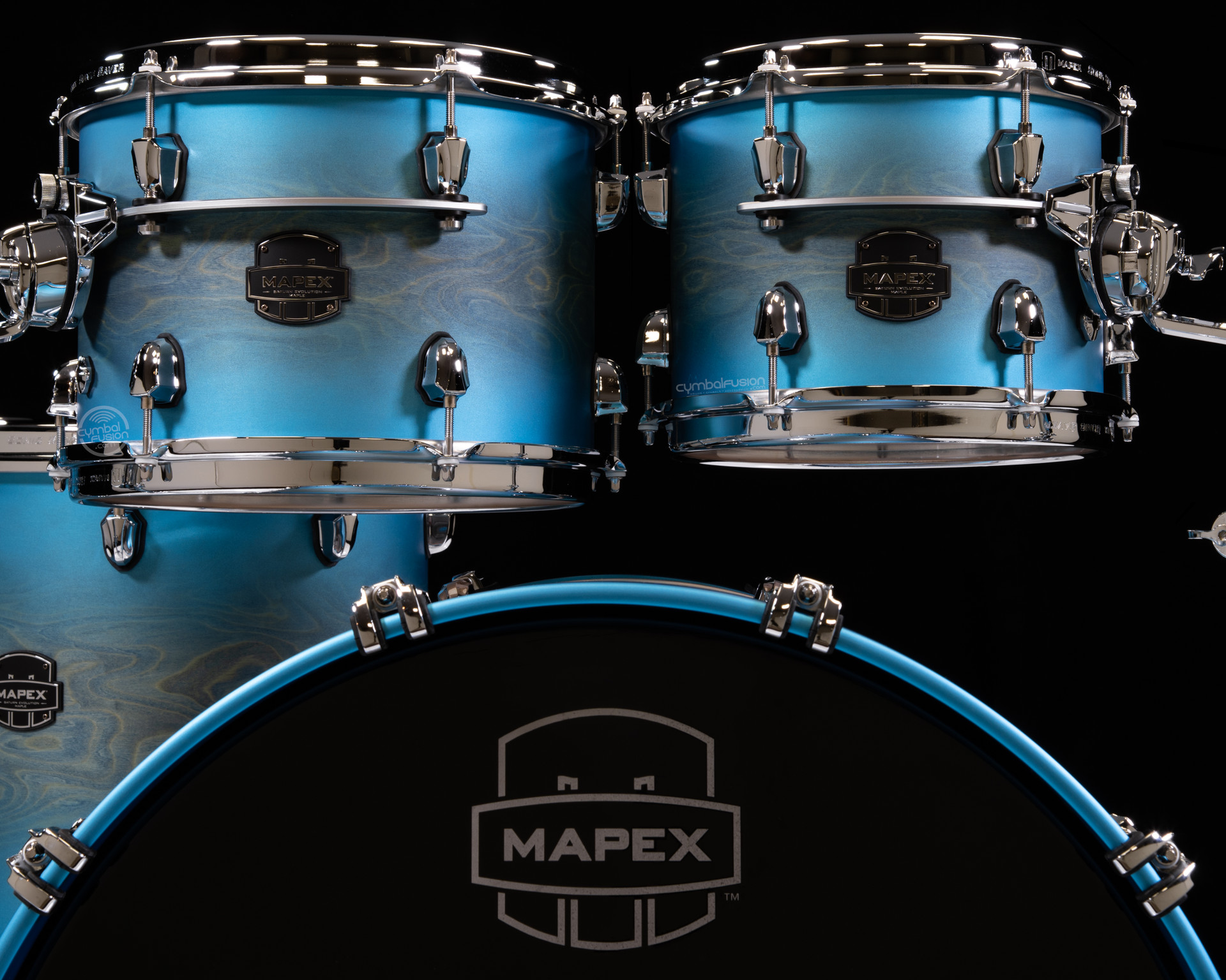Saturn Evolution Maple/Walnut 5pc Workhorse Kit - Exotic Azure Burst