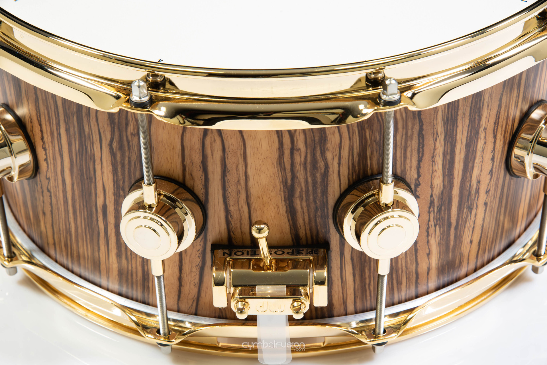 DW Collector's 6.5x14 Maple - Hard Satin over Zebrawood w/Gold HW