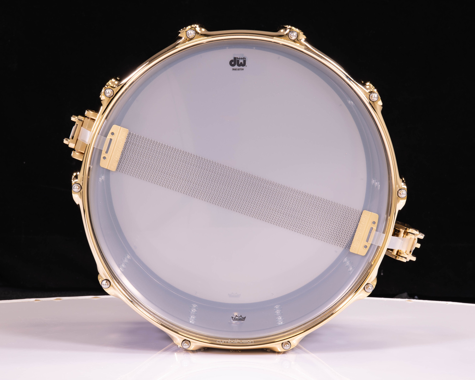 DW Collector's Snare 8x14 - Stain Black Nickel with Gold Hardware