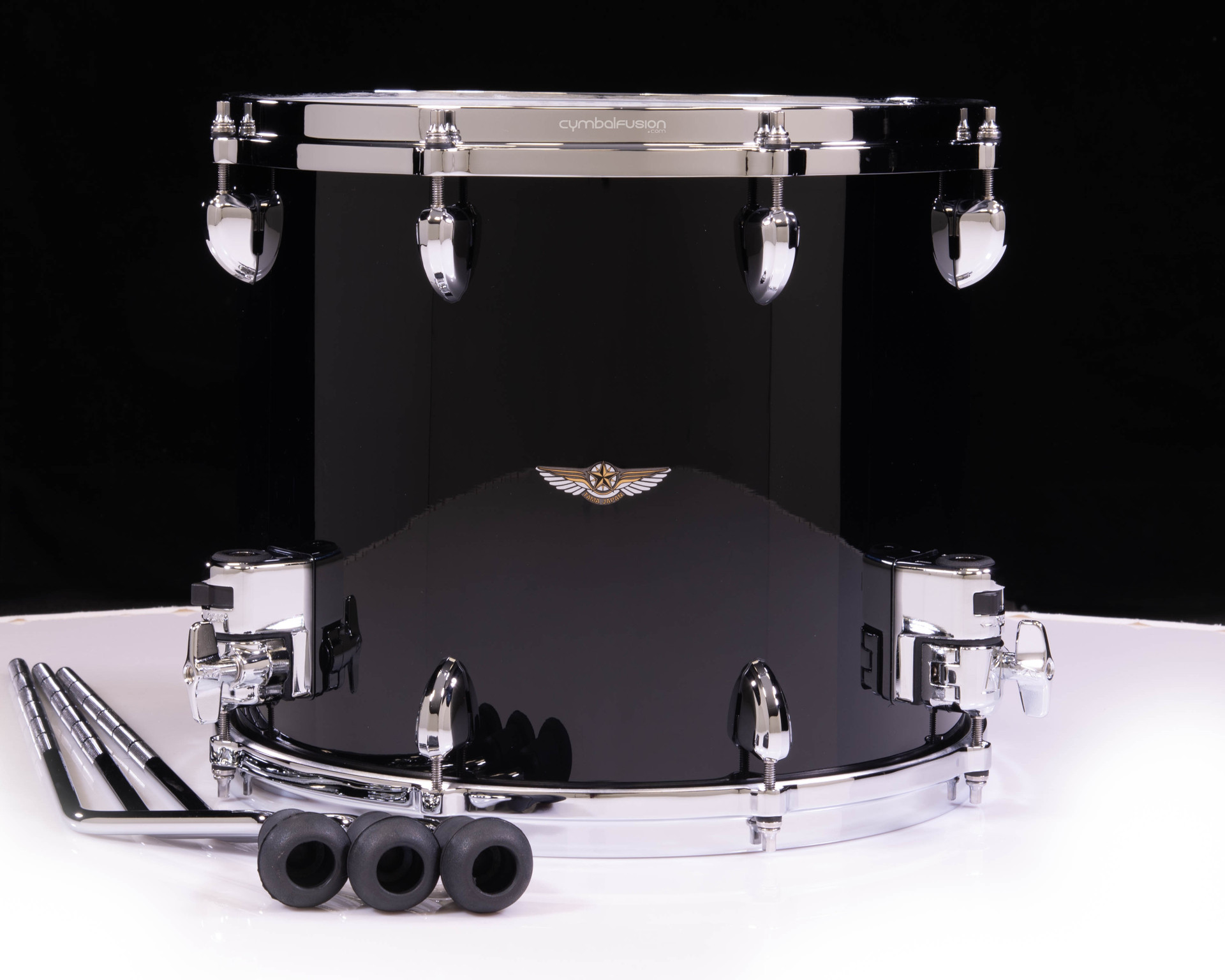 Tama Star Walnut 14x12 Floor Tom - Piano Black
