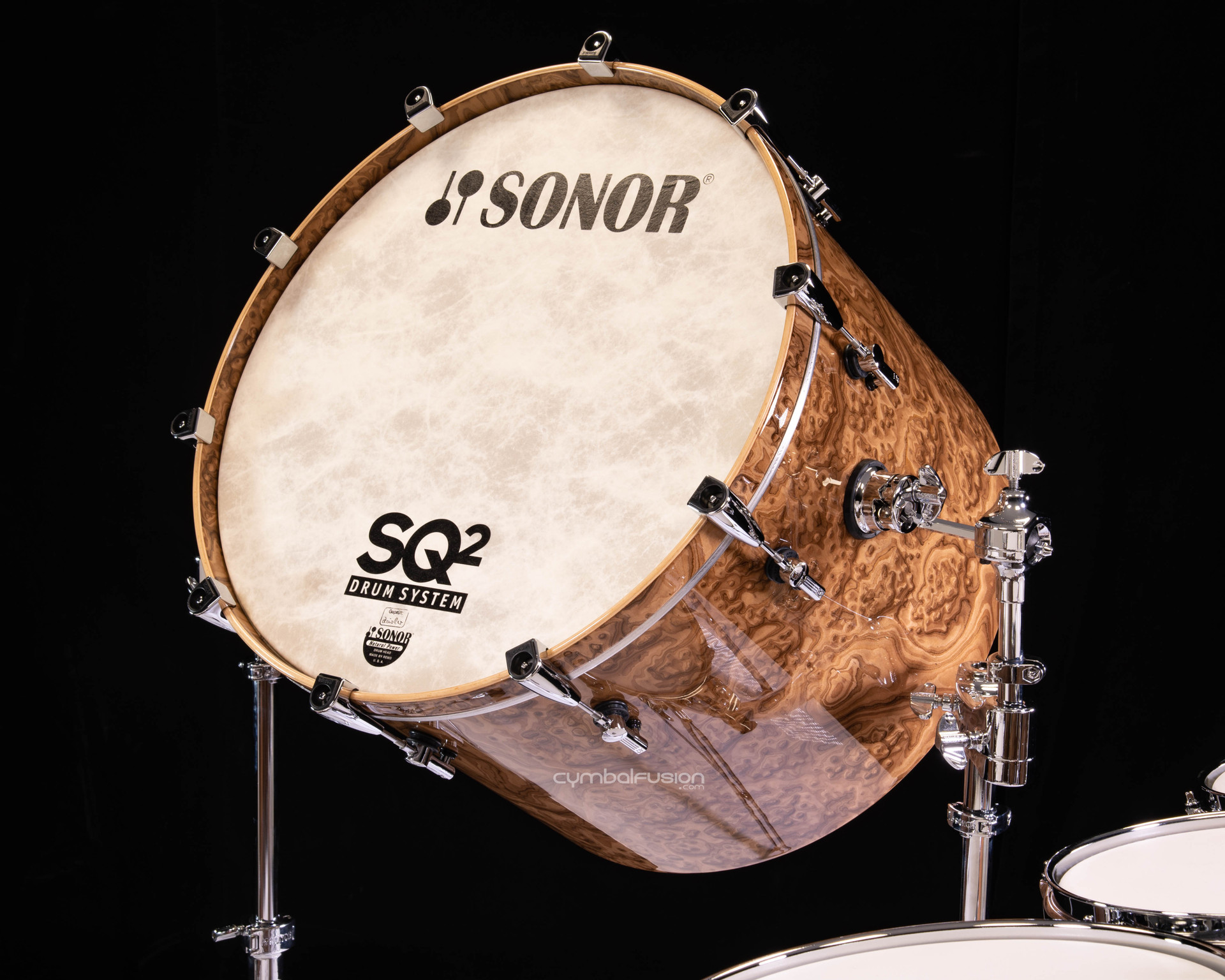 Sonor SQ2 10pc Maple Kit with Gong Drum - Chocolate Burl High Gloss