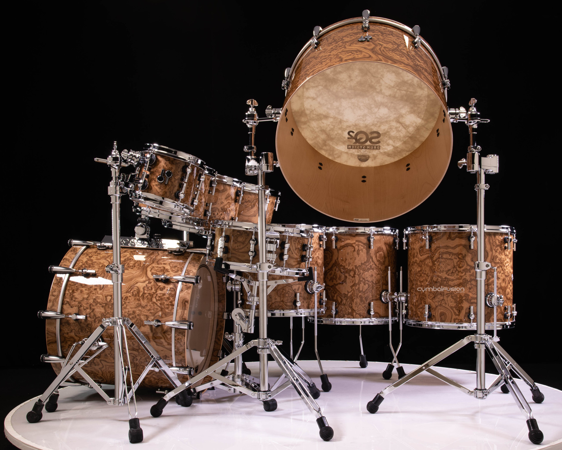 soor ploom 2y セット Sonor SQ2 10pc Maple Kit with Gong Drum - Chocolate Burl High Gloss