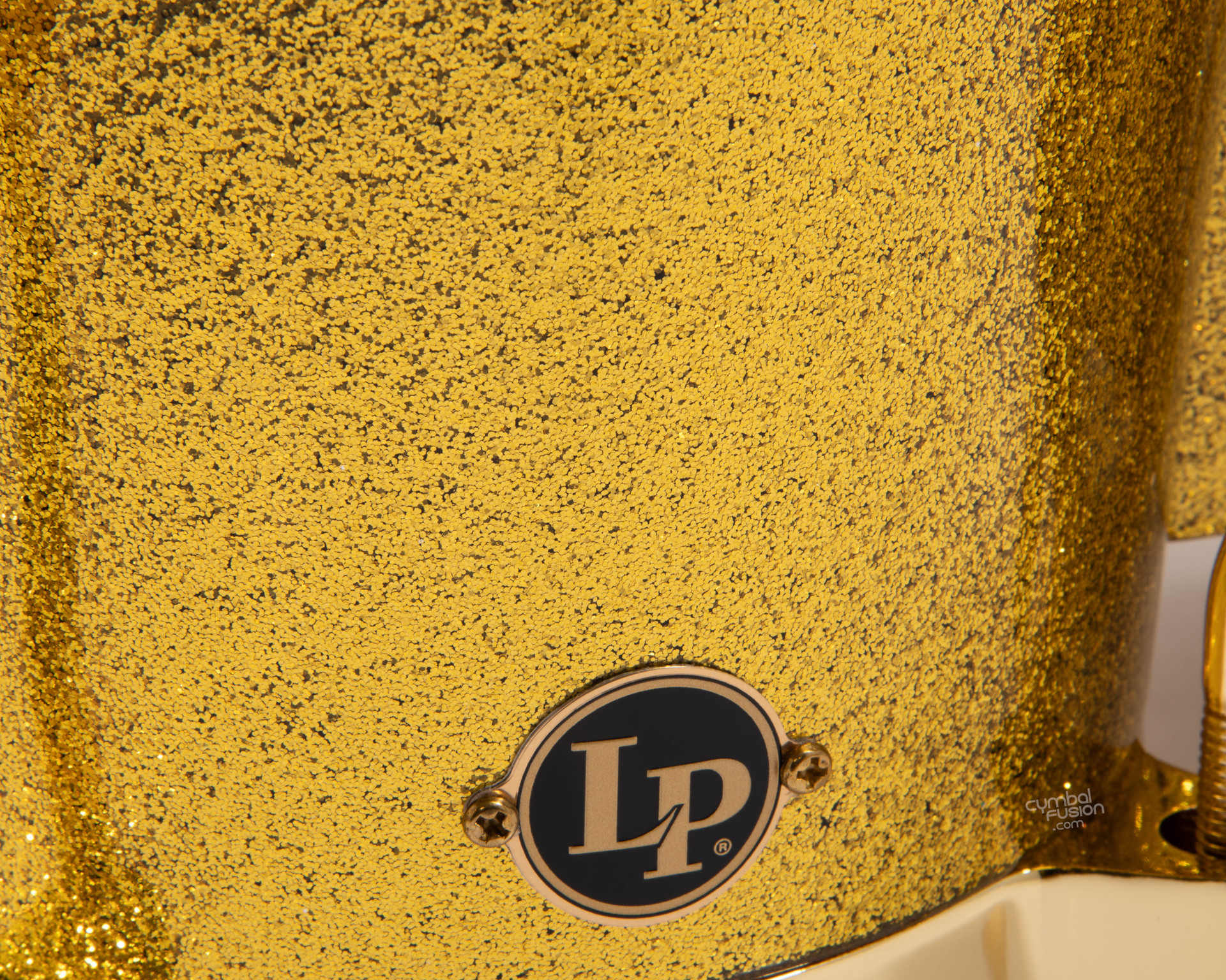 LP Galaxy Fiberglass Bongos Gold Sparkle with Gold Hardware