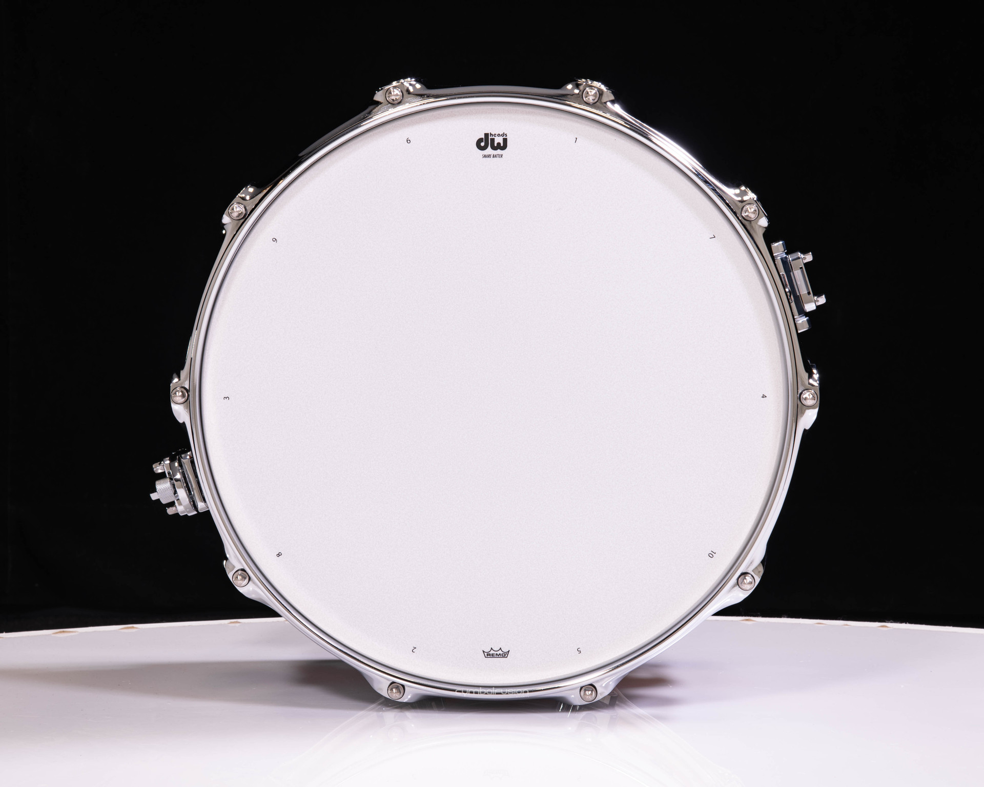 DW Collector's Series 7x14 Red and Yellow Flames on Solid White