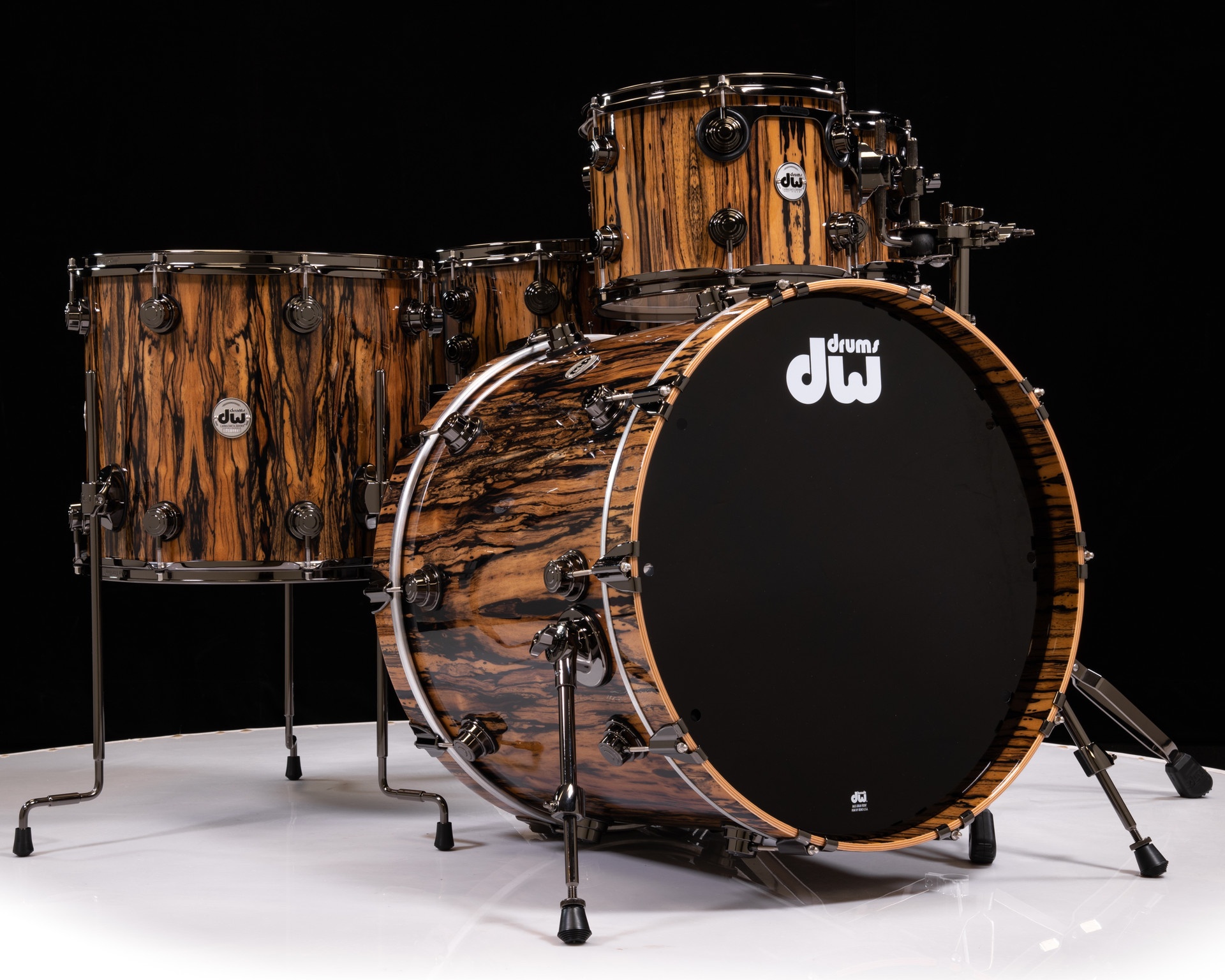 DW Collector's Exotic 5pc Exotic Royal Ebony w/ Black Nickel Hardware
