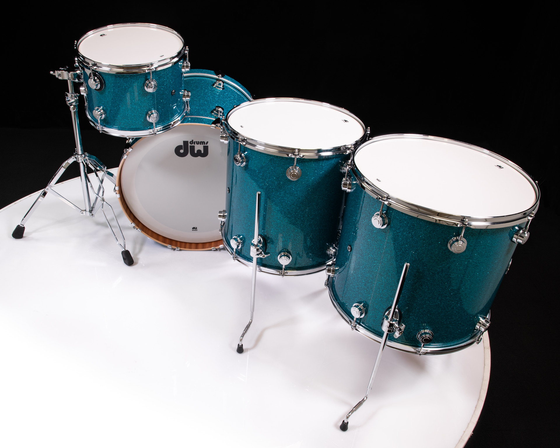 DW Collector's 4pc Maple/Mahogany Kit - Teal Glass (1280031 )