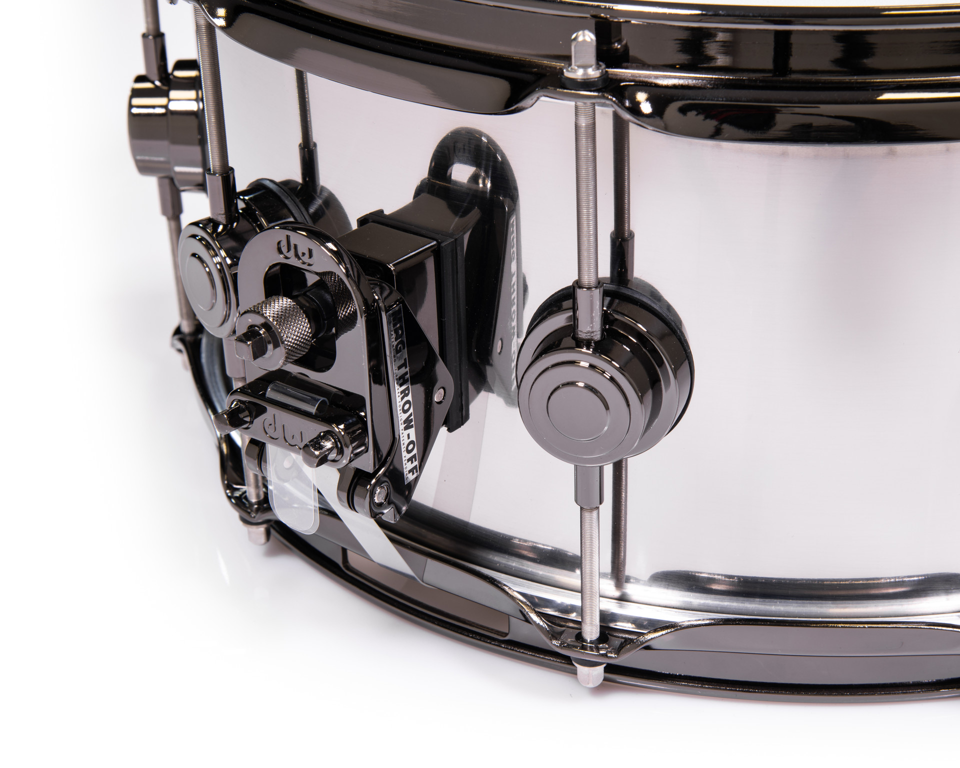 DW Collector's Stainless Steel 6.5x14 Snare Drum w/Black Nickel HW