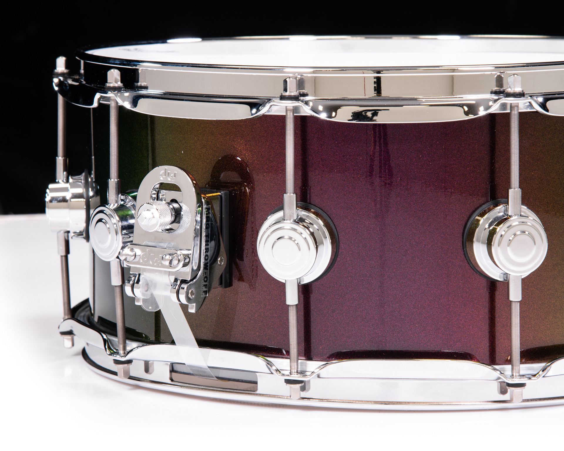 DW Collector's Brass 6.5x14 Snare Drum - Twisted Guava (Custom