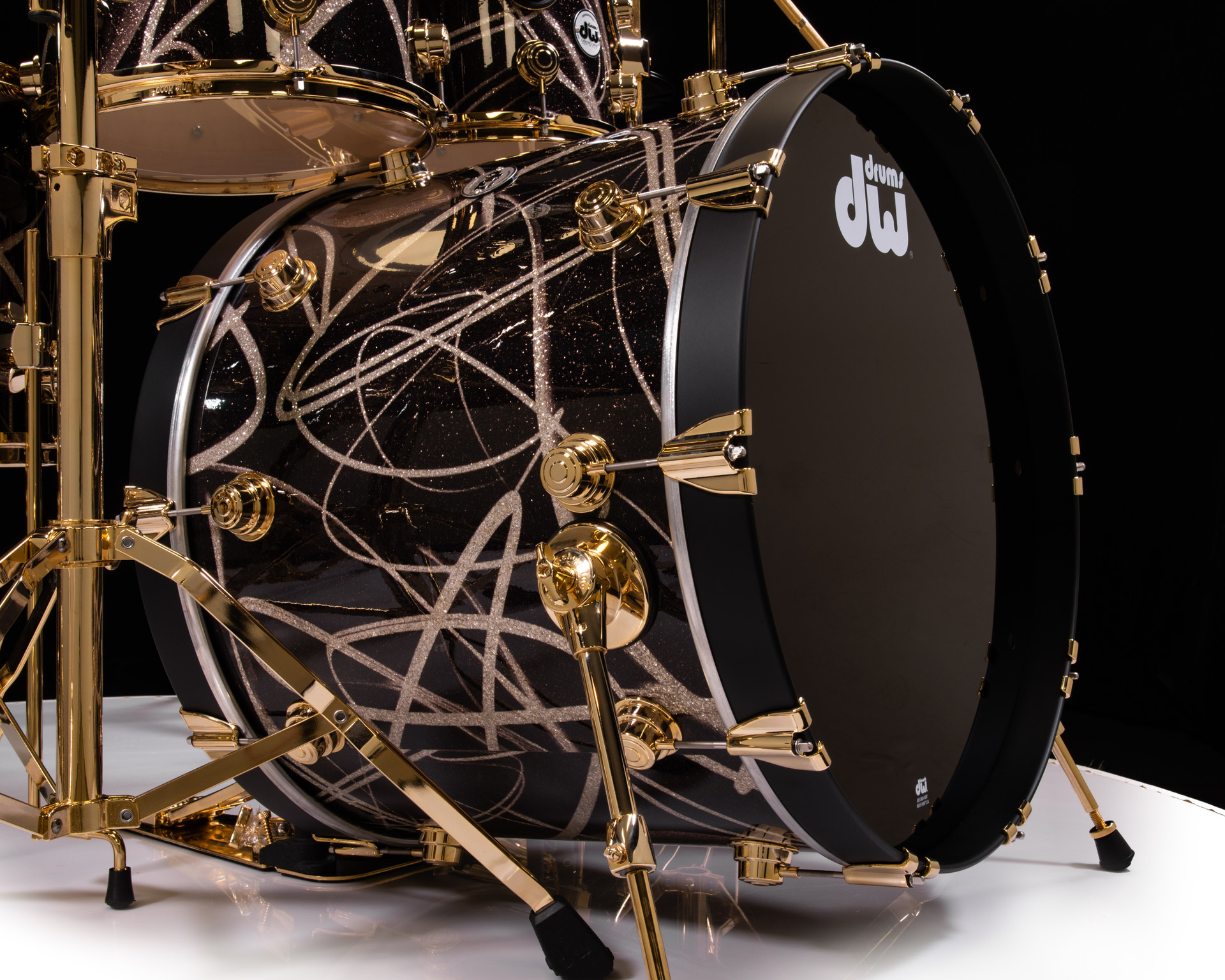 DW Collector's 5pc Maple Kit - Smoke Glass Contrail w/Gold