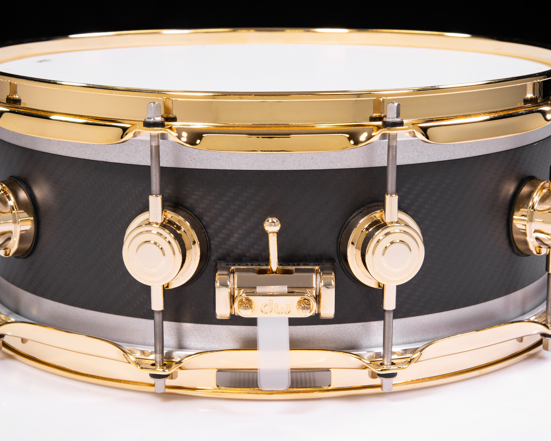 DW Collector's Carbon Fiber Edge 5.5x14 Snare w/Gold HW