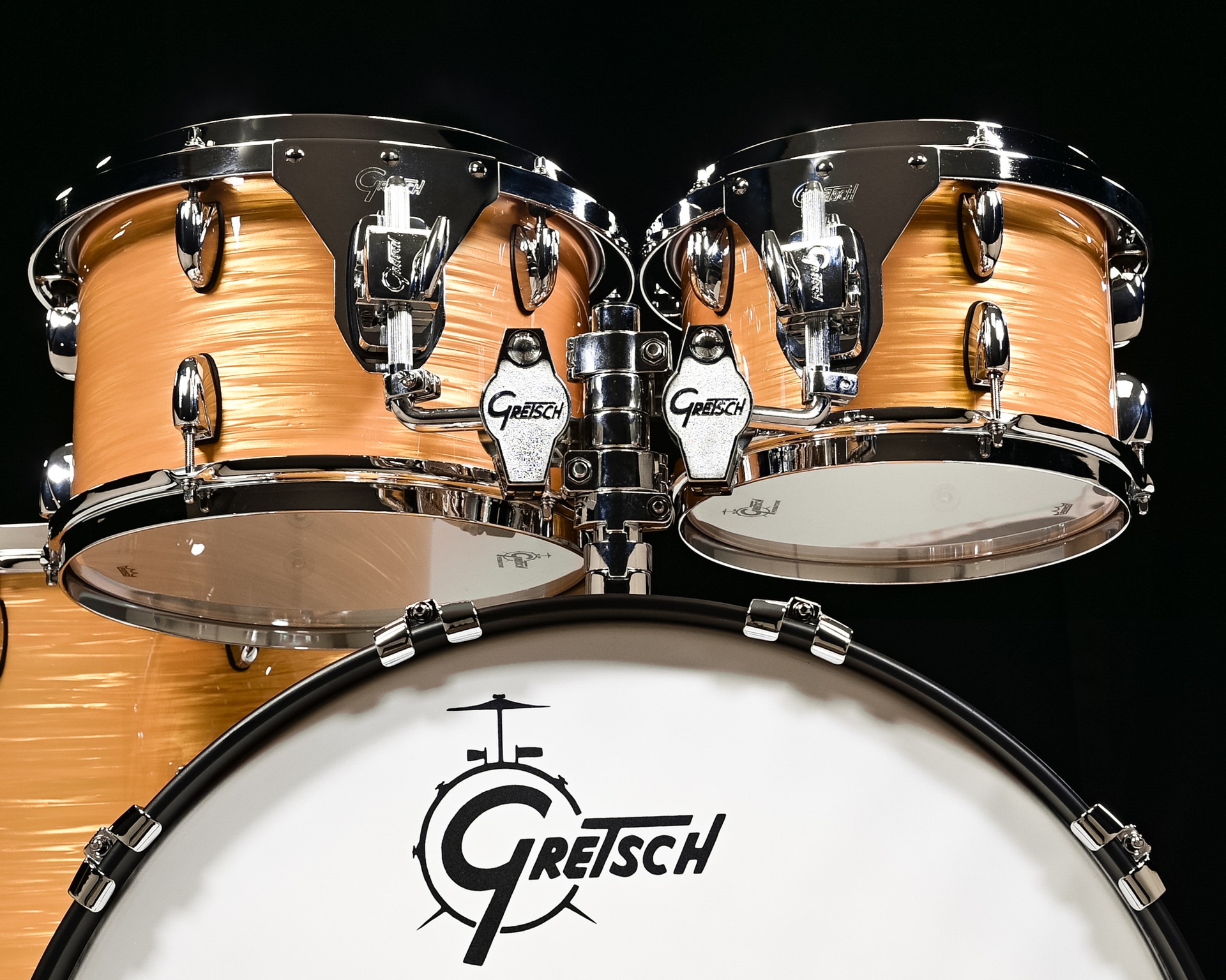 Gretsch Brooklyn 4pc Kit - Antique Oyster, w/Double Tom Mount