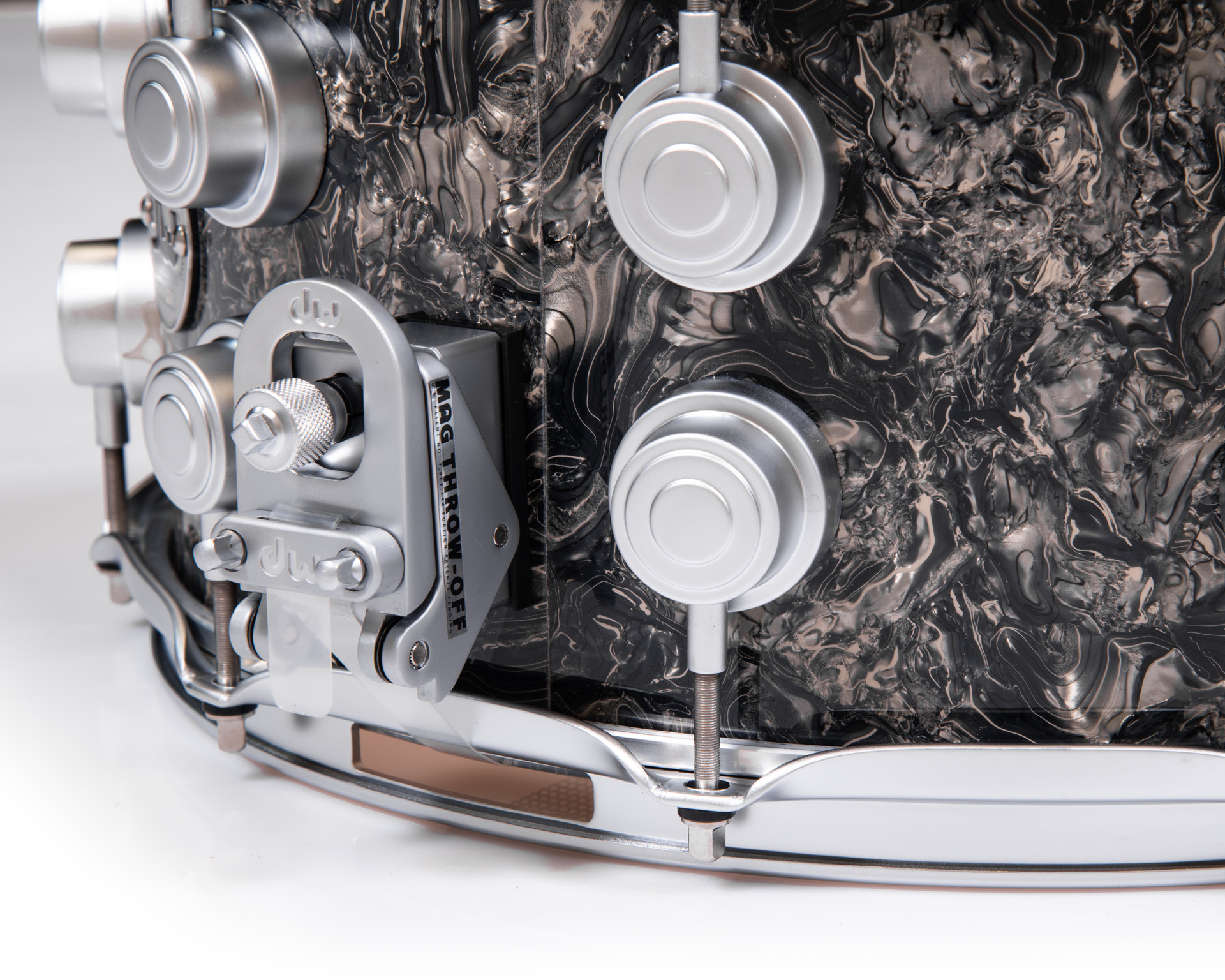 DW Collector's 7x14 Maple SSC Snare - Silver Abalone w/Satin