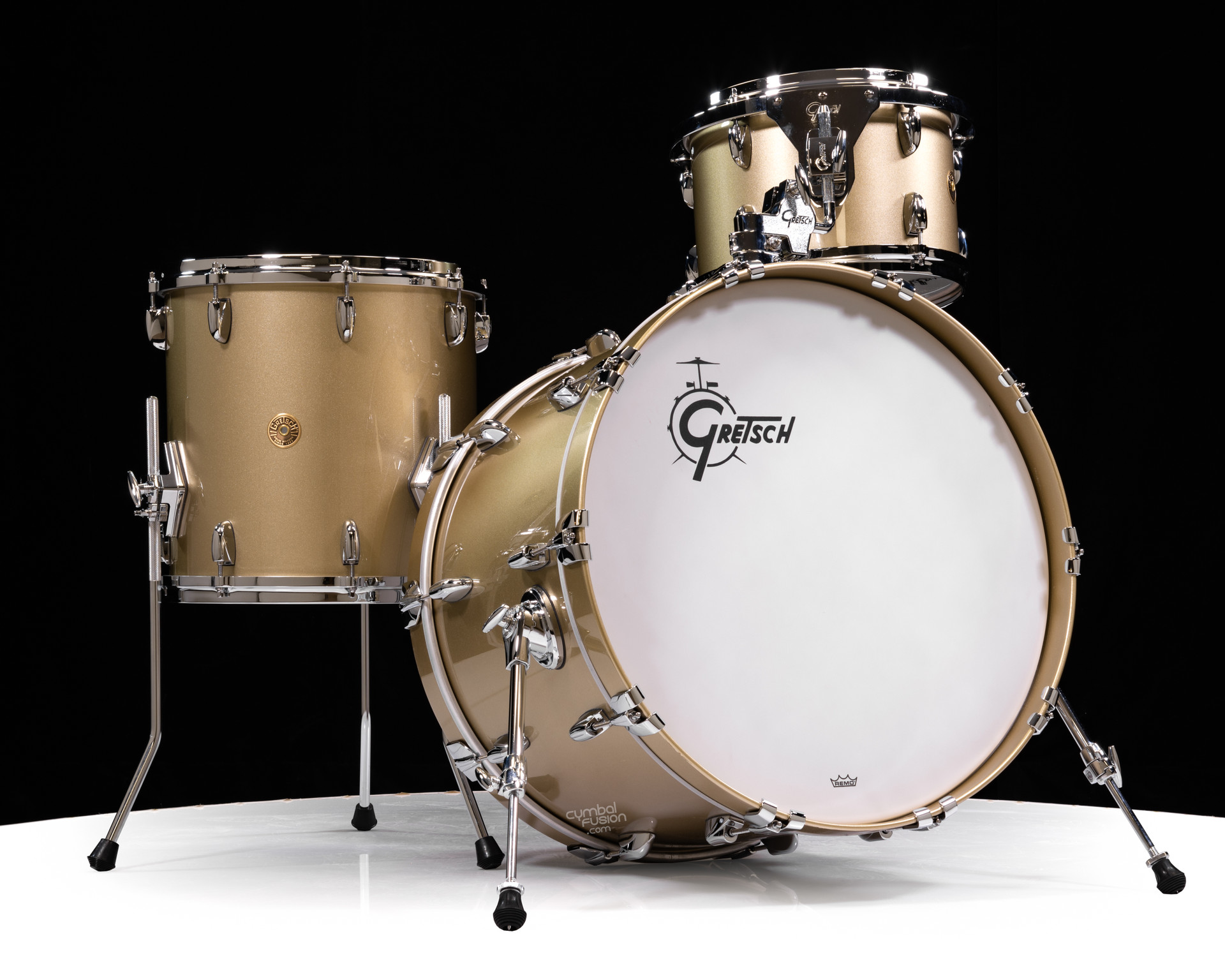 Gretsch USA Custom 3pc Gold Mist 12/14/22 - CymbalFusion.com