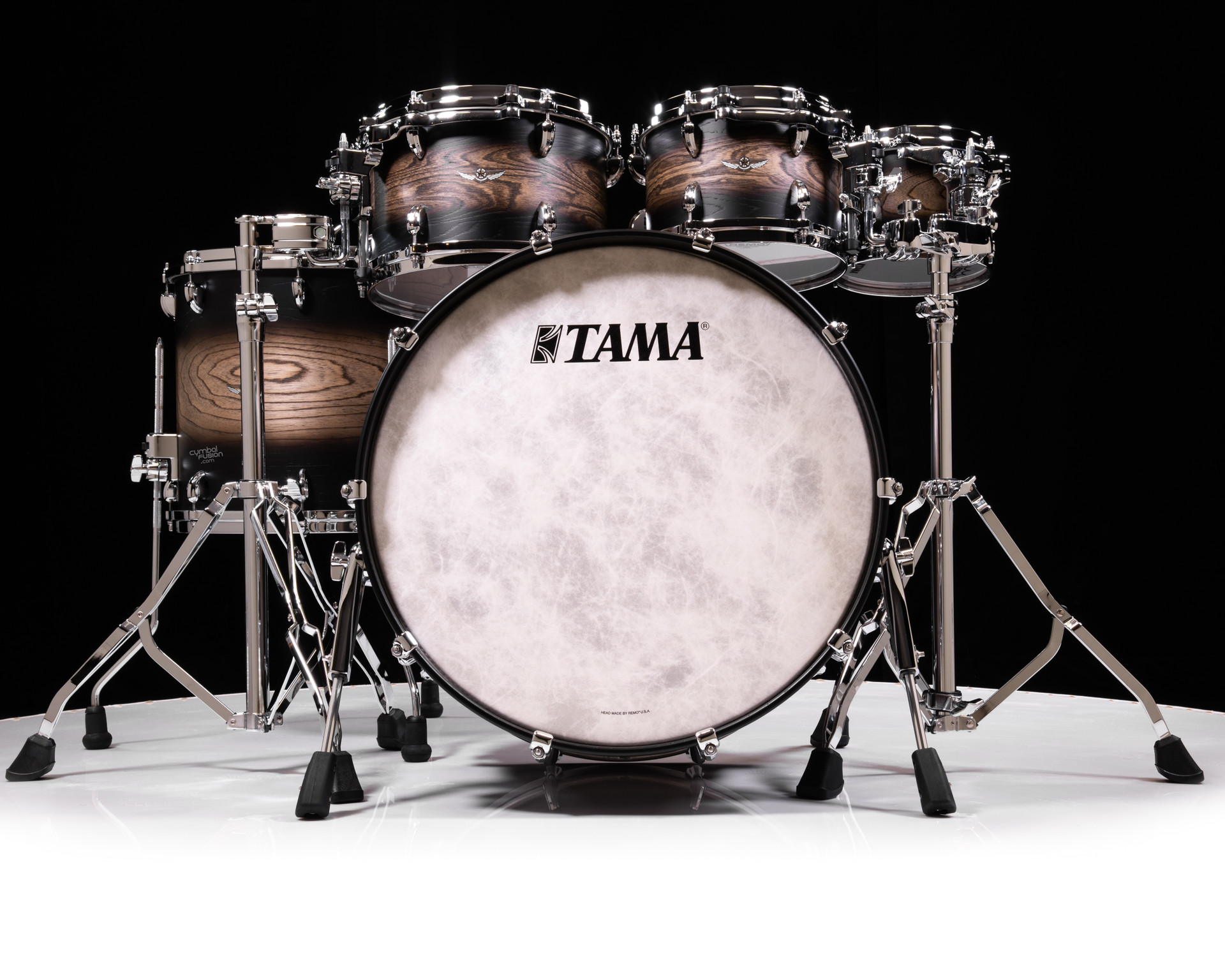 Tama Star Walnut 5pc Satin Black Japanese Sen Burst - CymbalFusion.com