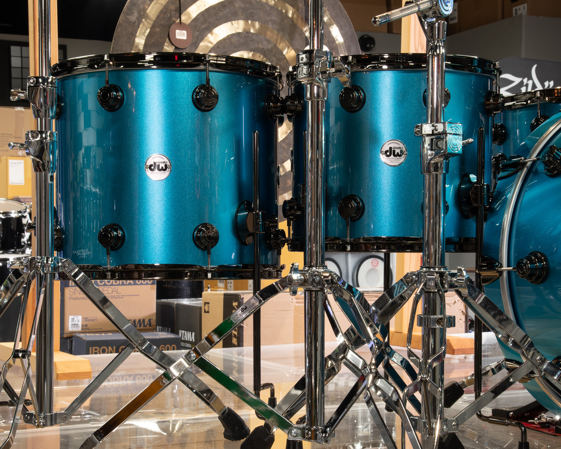 DW Collector's 6pc Purpleheart Kit- Laser Blue Metallic w/Black
