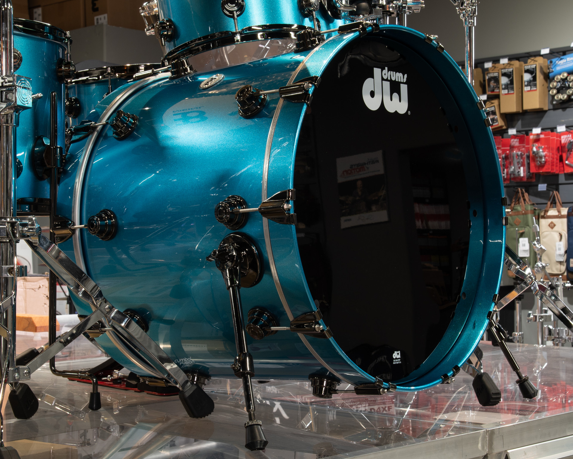 DW Collector's 6pc Purpleheart Kit- Laser Blue Metallic w/Black