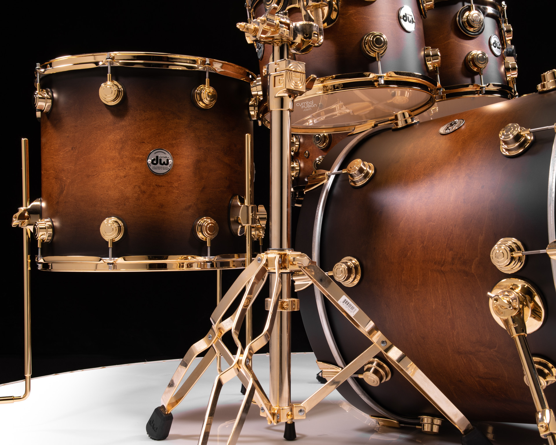 DW Collector's 5pc SSC Maple Kit - Honey to Ebony Satin Oil Burst