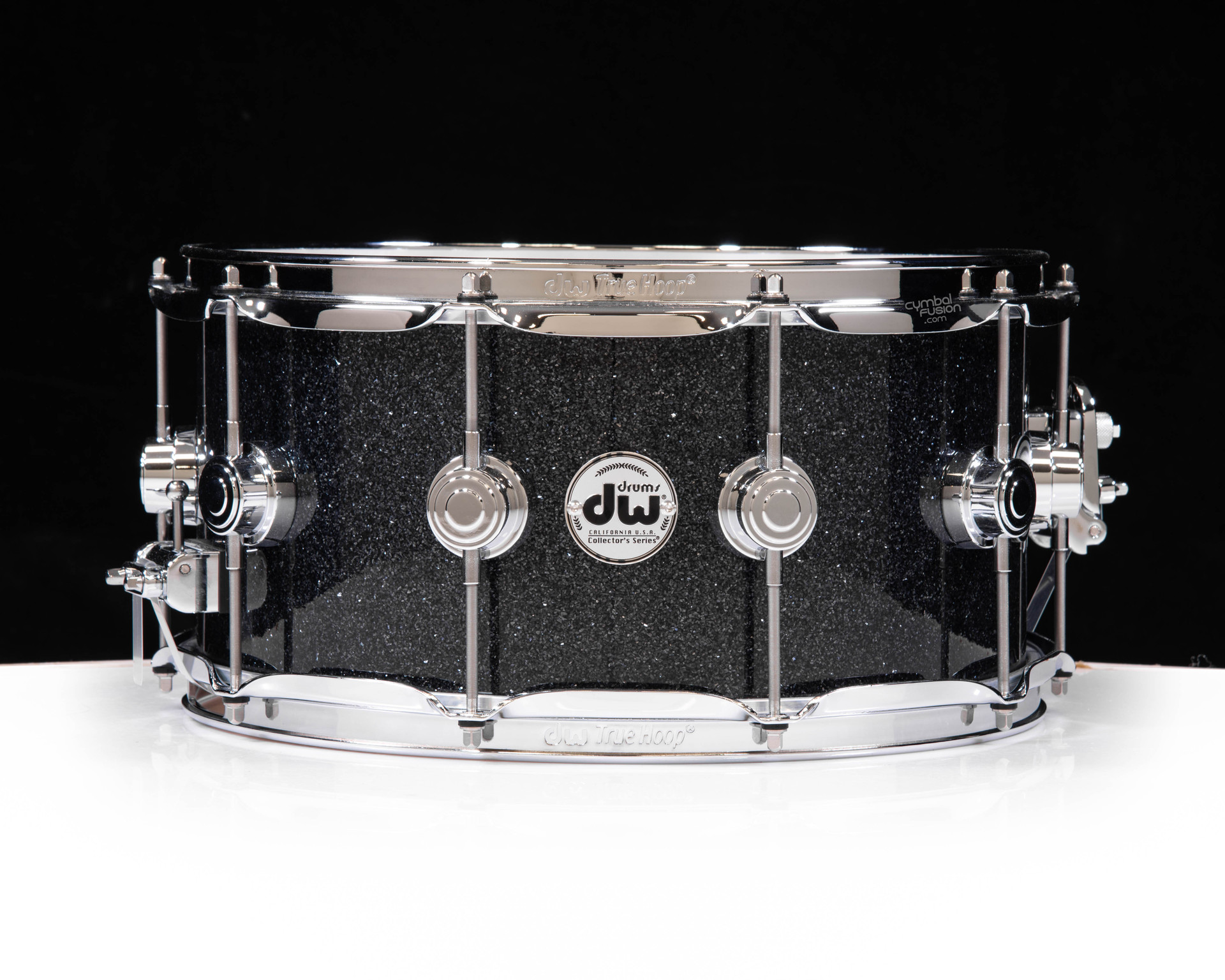 DW Collector's 6.5x14 SSC Maple Snare - Black Ice w/Chrome HW