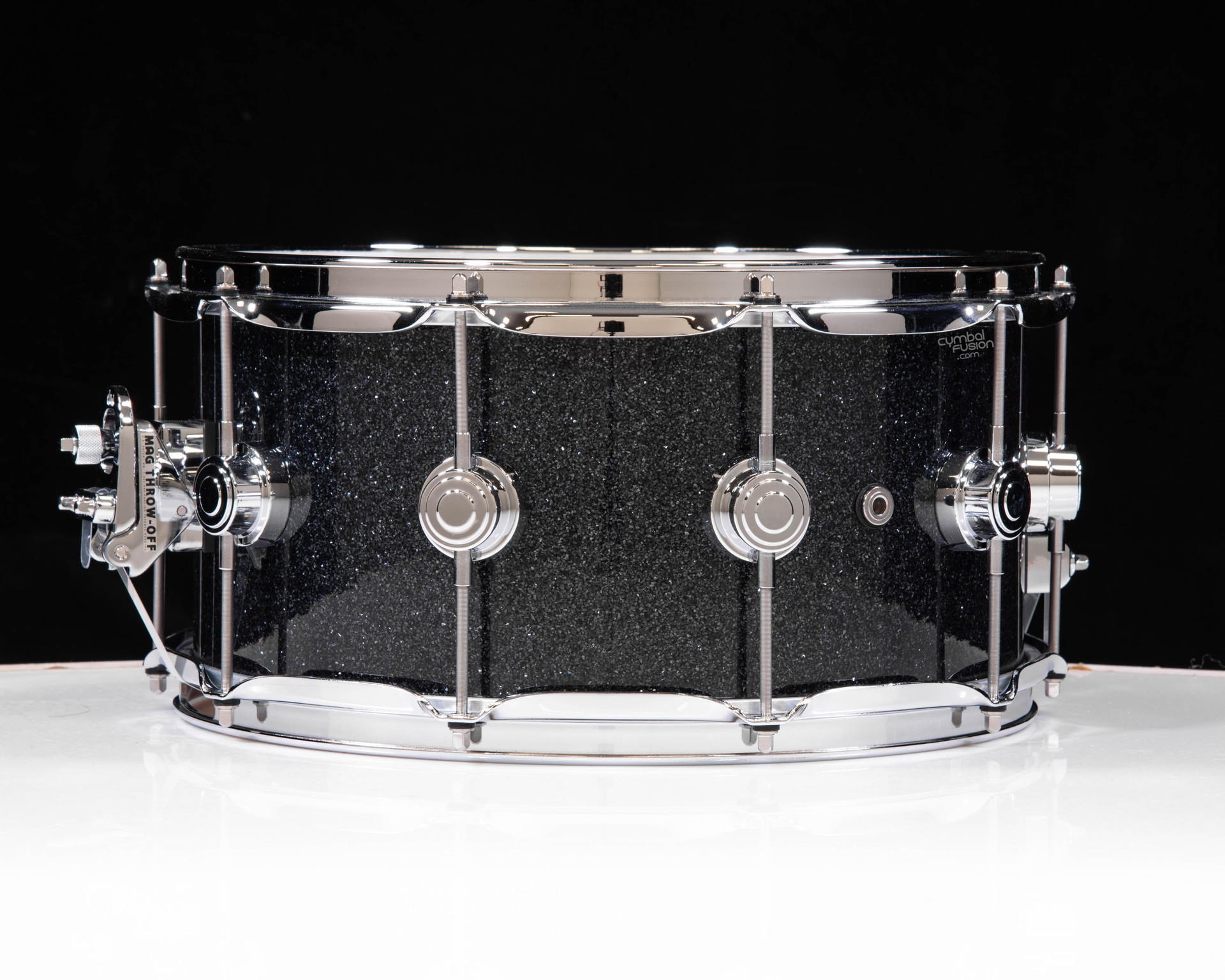 DW Collector's 6.5x14 SSC Maple Snare - Black Ice w/Chrome HW