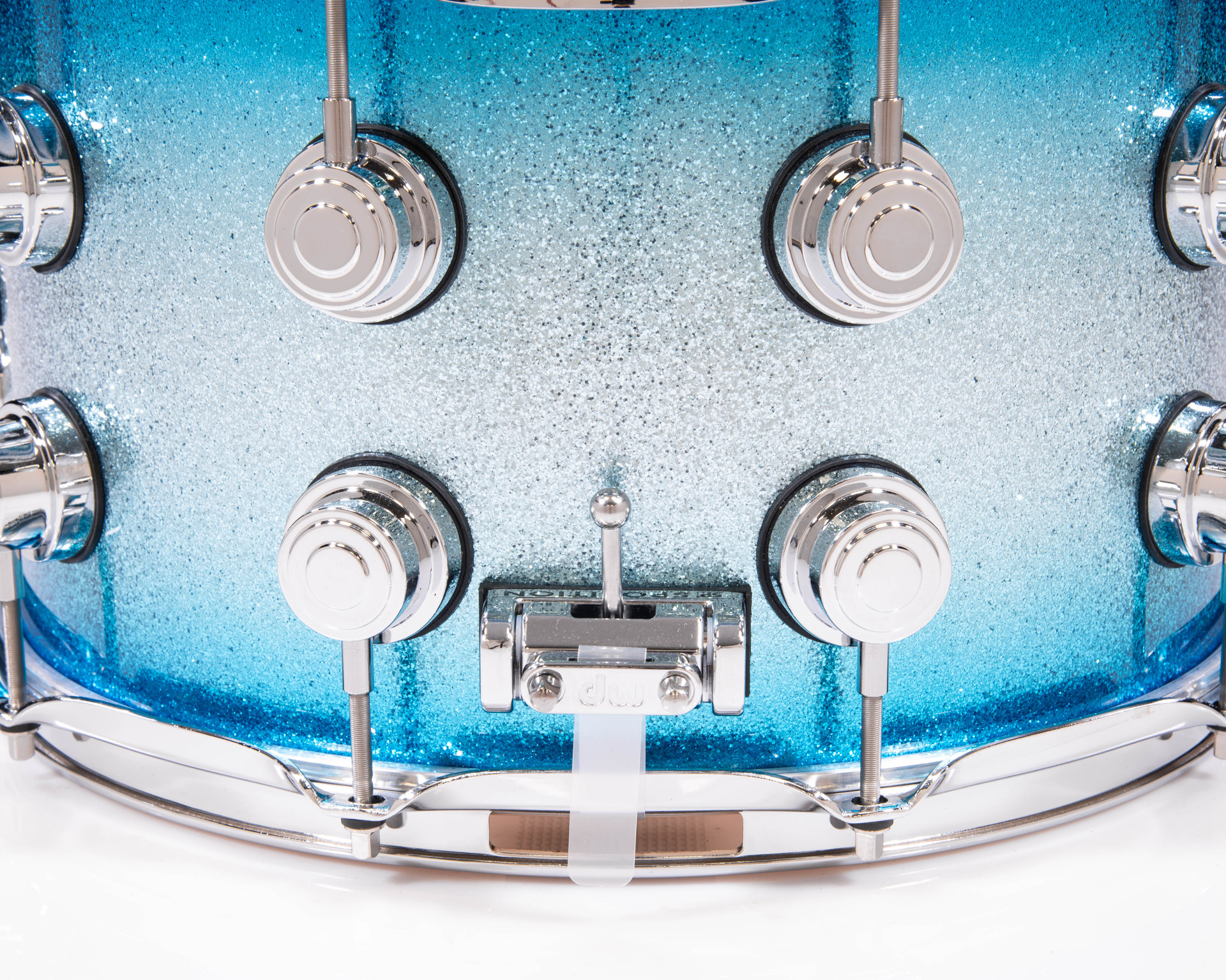 DW Collector's 8x14 SSC Maple Snare - Blue Glitz Burst w/Chrome HW