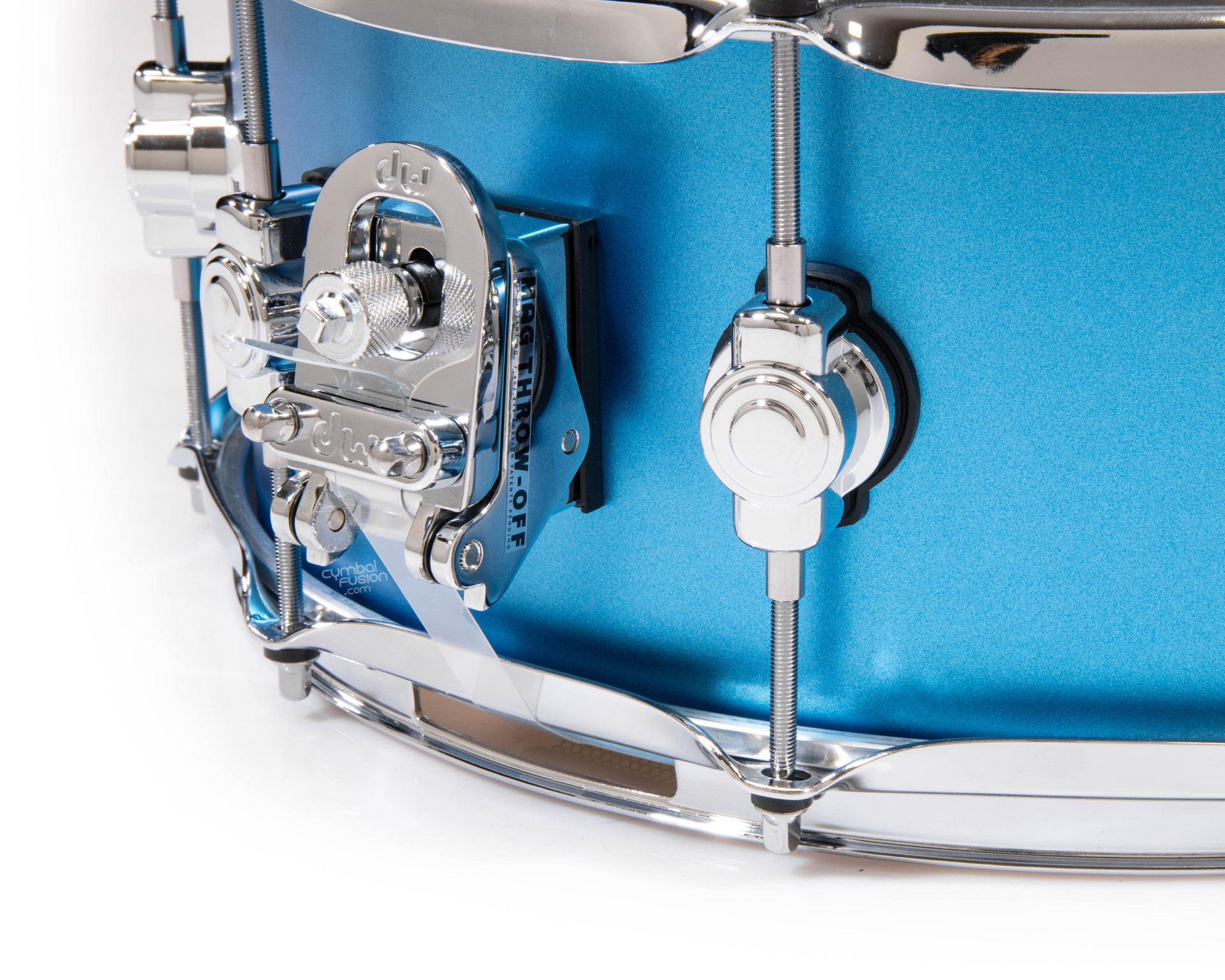 DW Design Series 6x14 Maple Snare Drum - Aqua Metallic