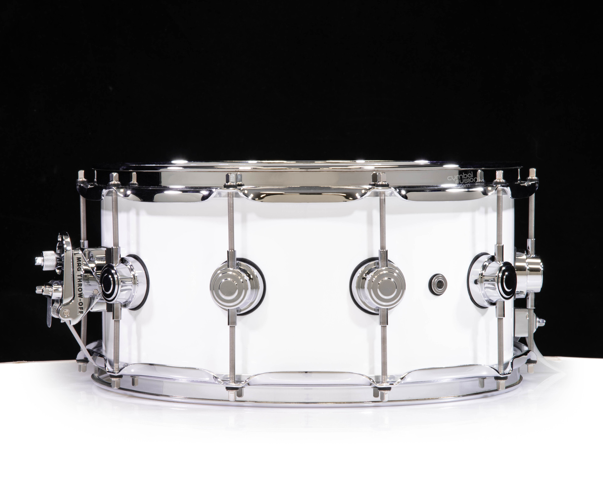 DW Collector's 6.5x14 Brass Snare Drum - Polar White
