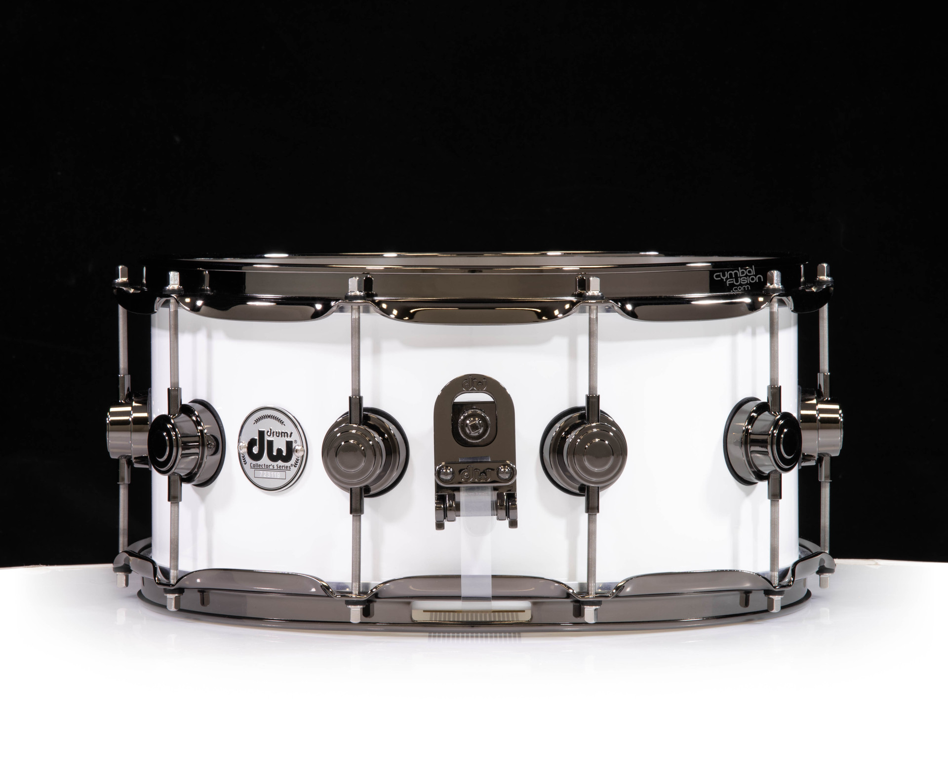 DW Collector's 6.5x14 Brass Snare Drum w/Black Nickel - Polar