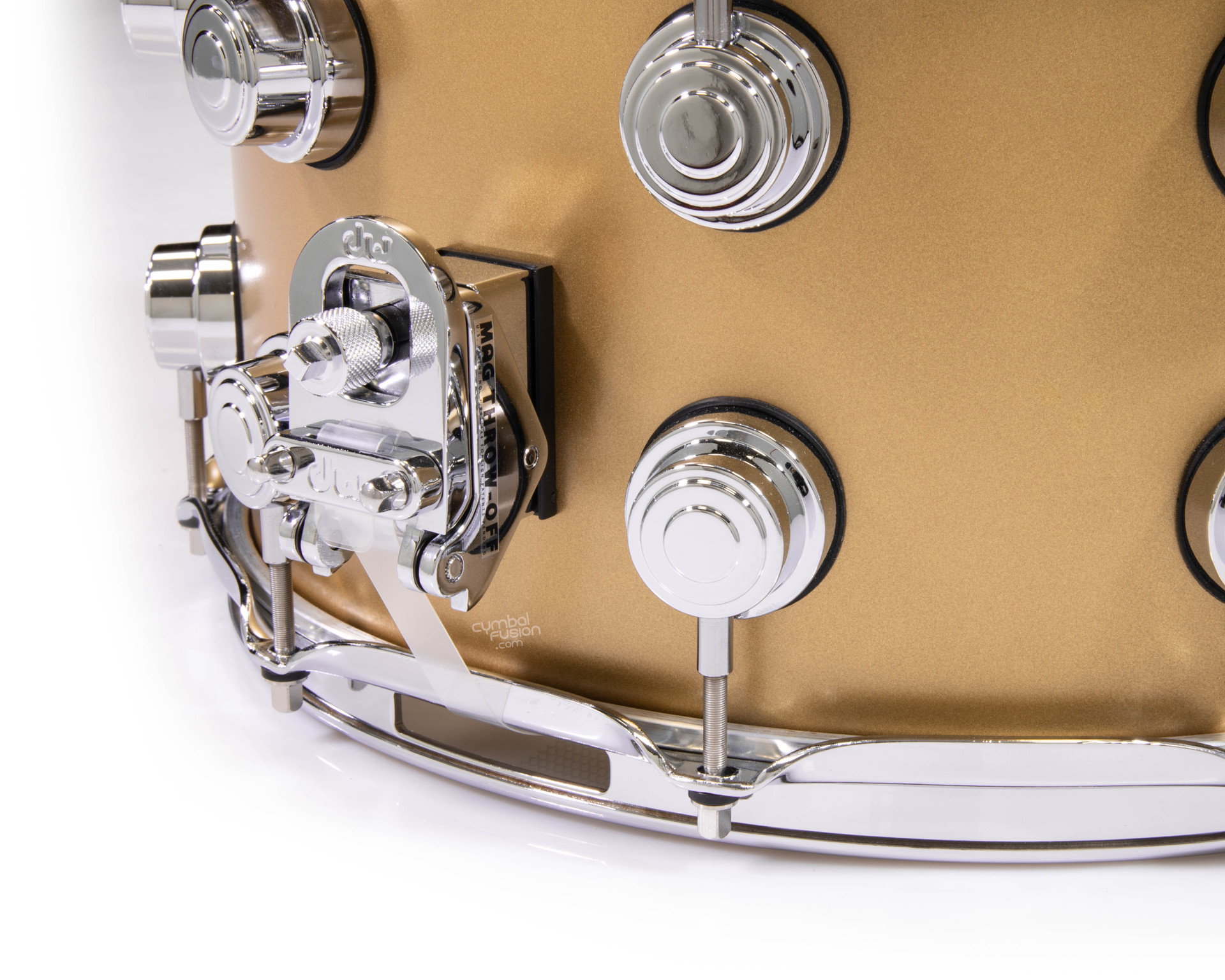 GANK DRUM スティールパン ゴールド DW Brass Snare Drum 8x14 - Sun Gold - CymbalFusion.com