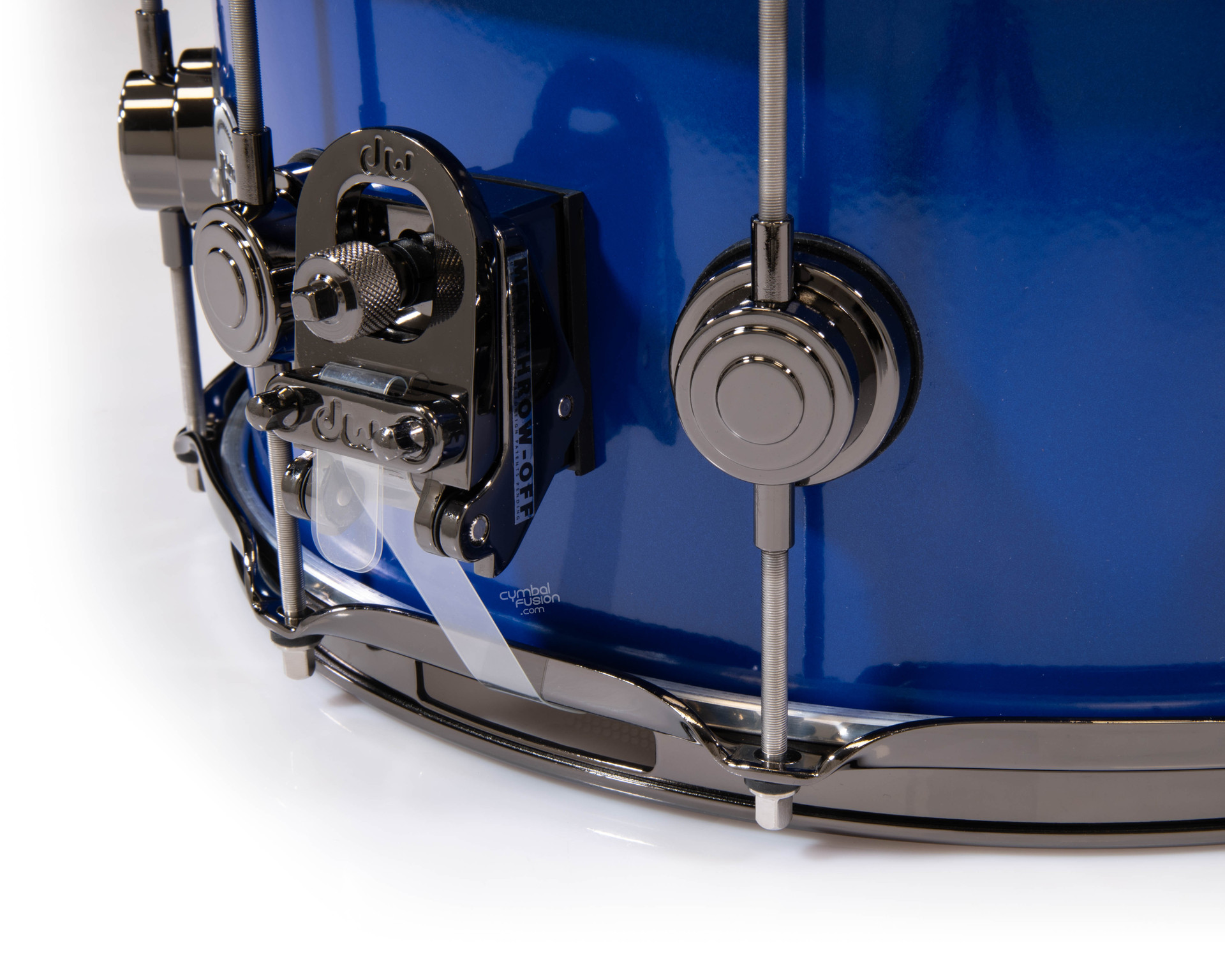 DW Collector's 6.5x14 Brass Snare Drum w/Black Nickel - Yama Blue