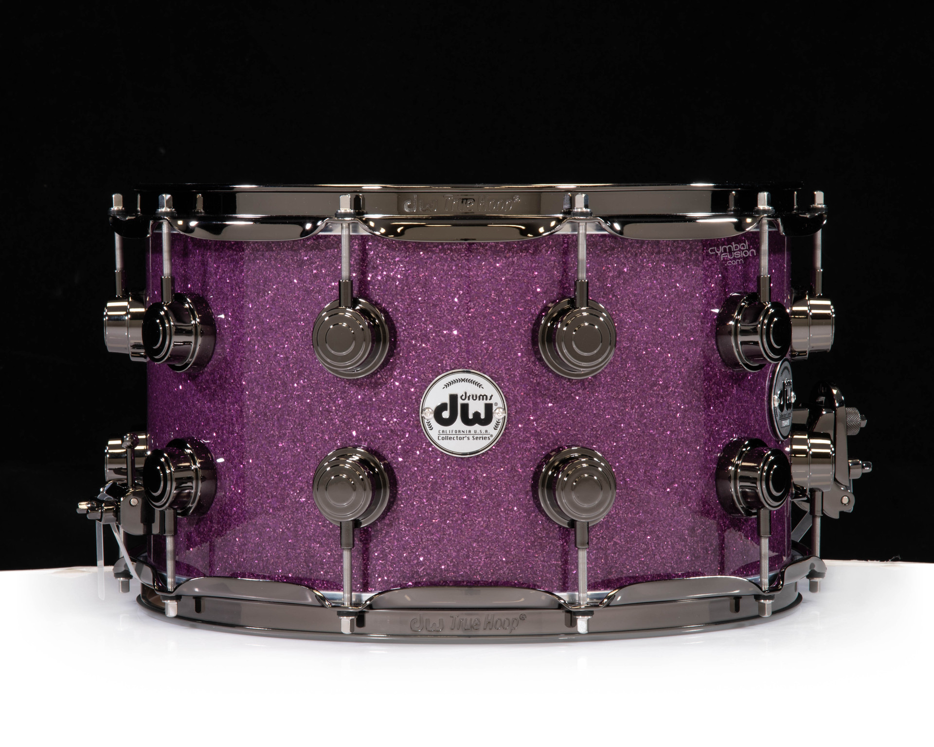 DW Collector's Maple 8x14 Snare - Purple Glass w/ Black Nickel