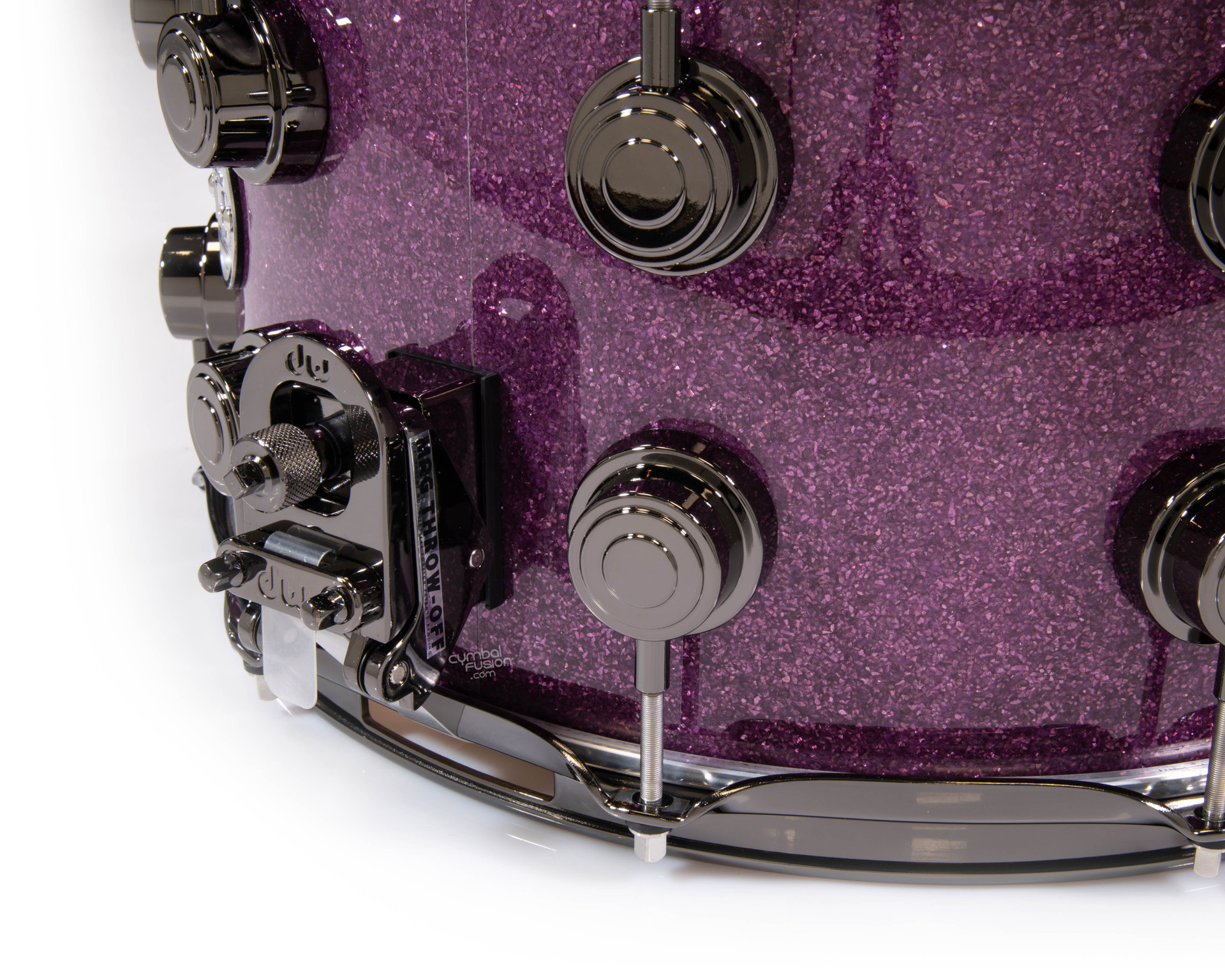 DW Collector's Maple 8x14 Snare - Purple Glass w/ Black Nickel