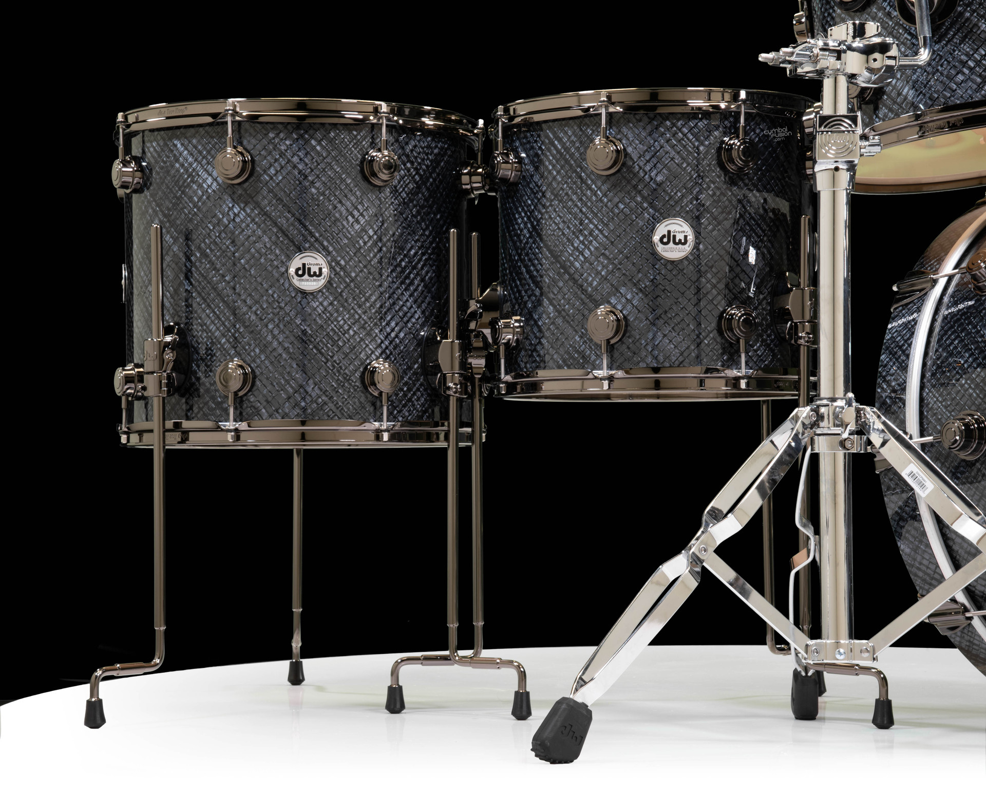 DW Collector's 5pc Maple SSC Kit - Grey Crystal w/Black Nickel