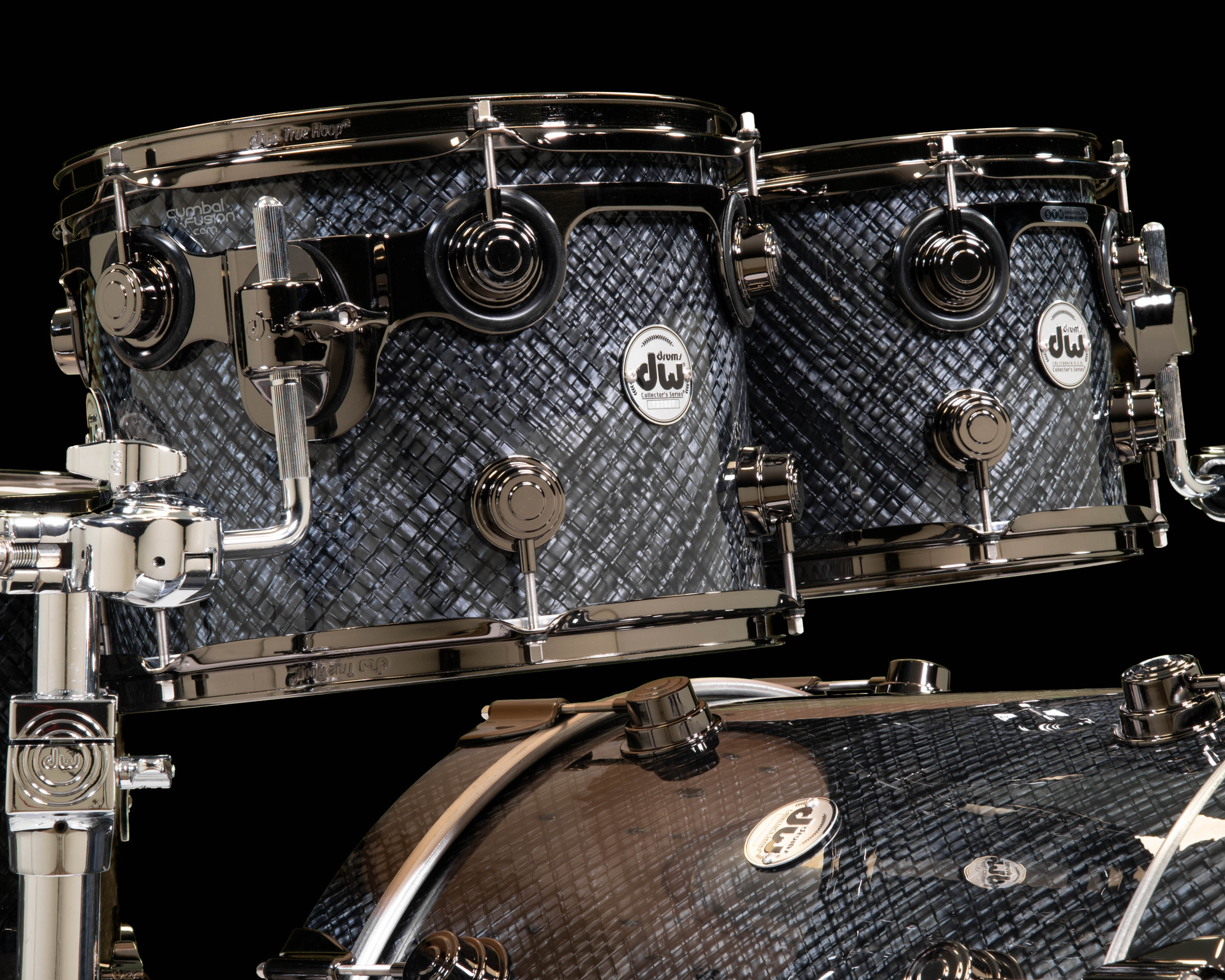 DW Collector's 5pc Maple SSC Kit - Grey Crystal w/Black Nickel