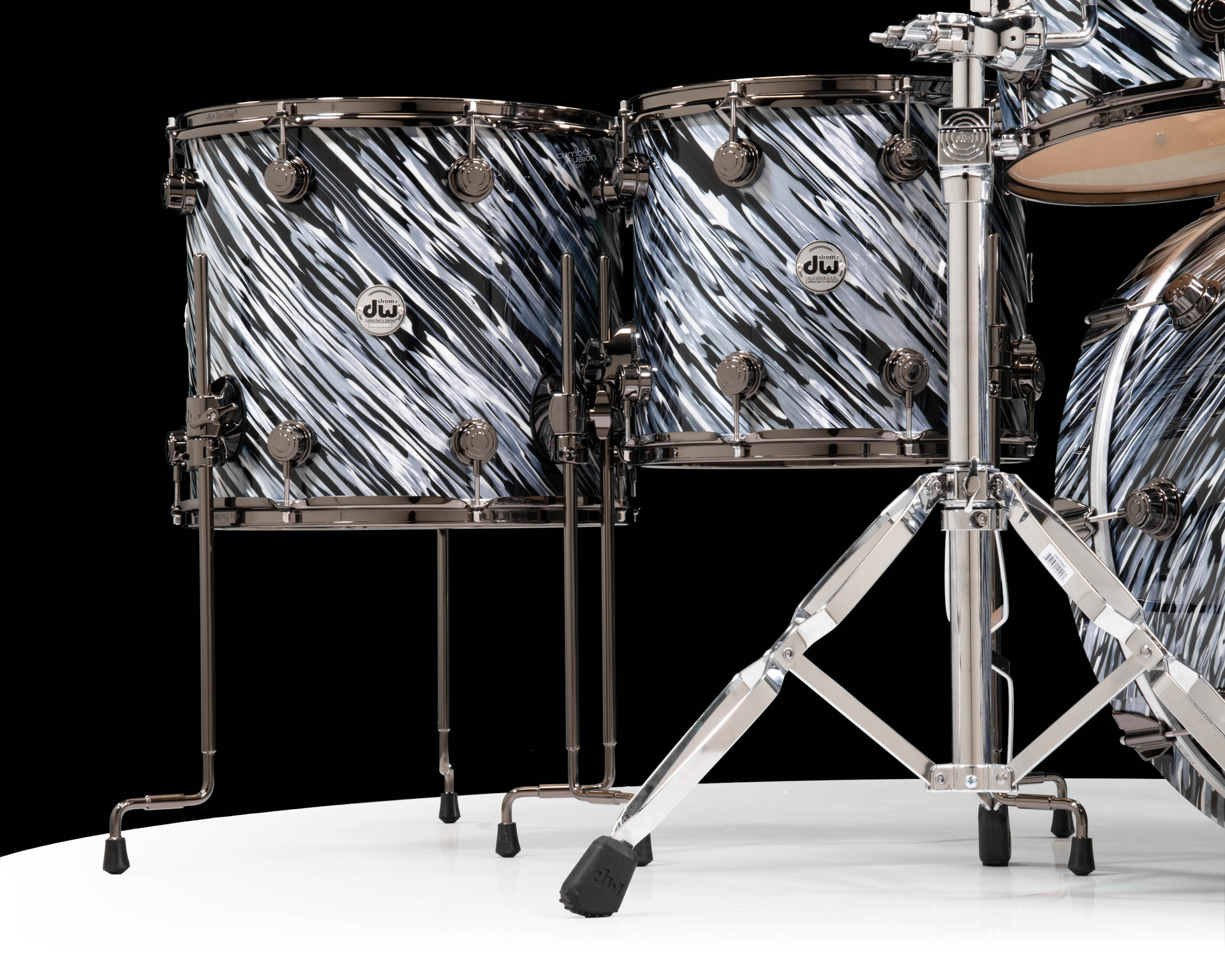 DW Collector's 5pc SSC Maple Kit - Twisted Black Oyster w/Black