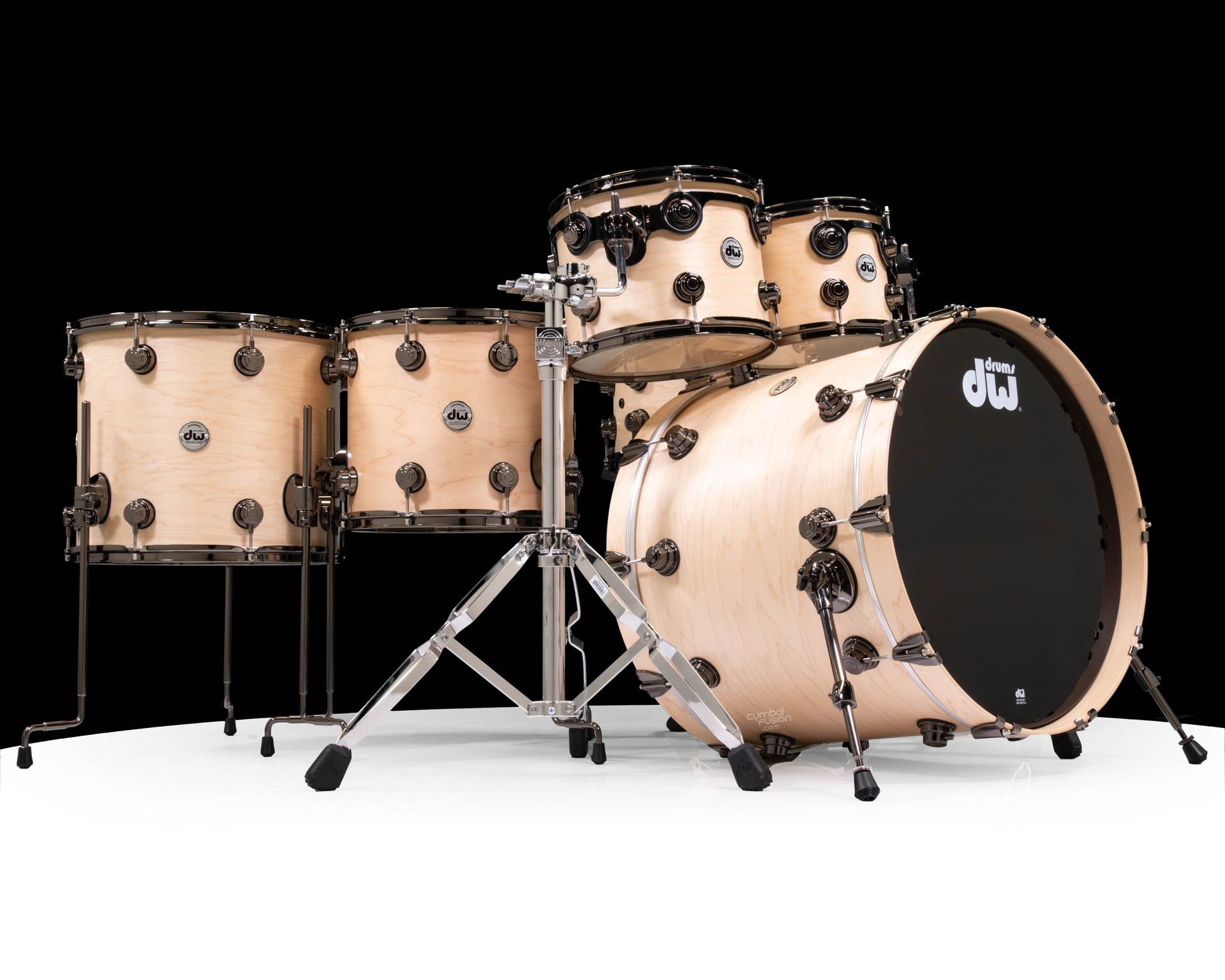 DW Collector's 6pc SSC Maple Kit - Natural Satin Oil w/Black