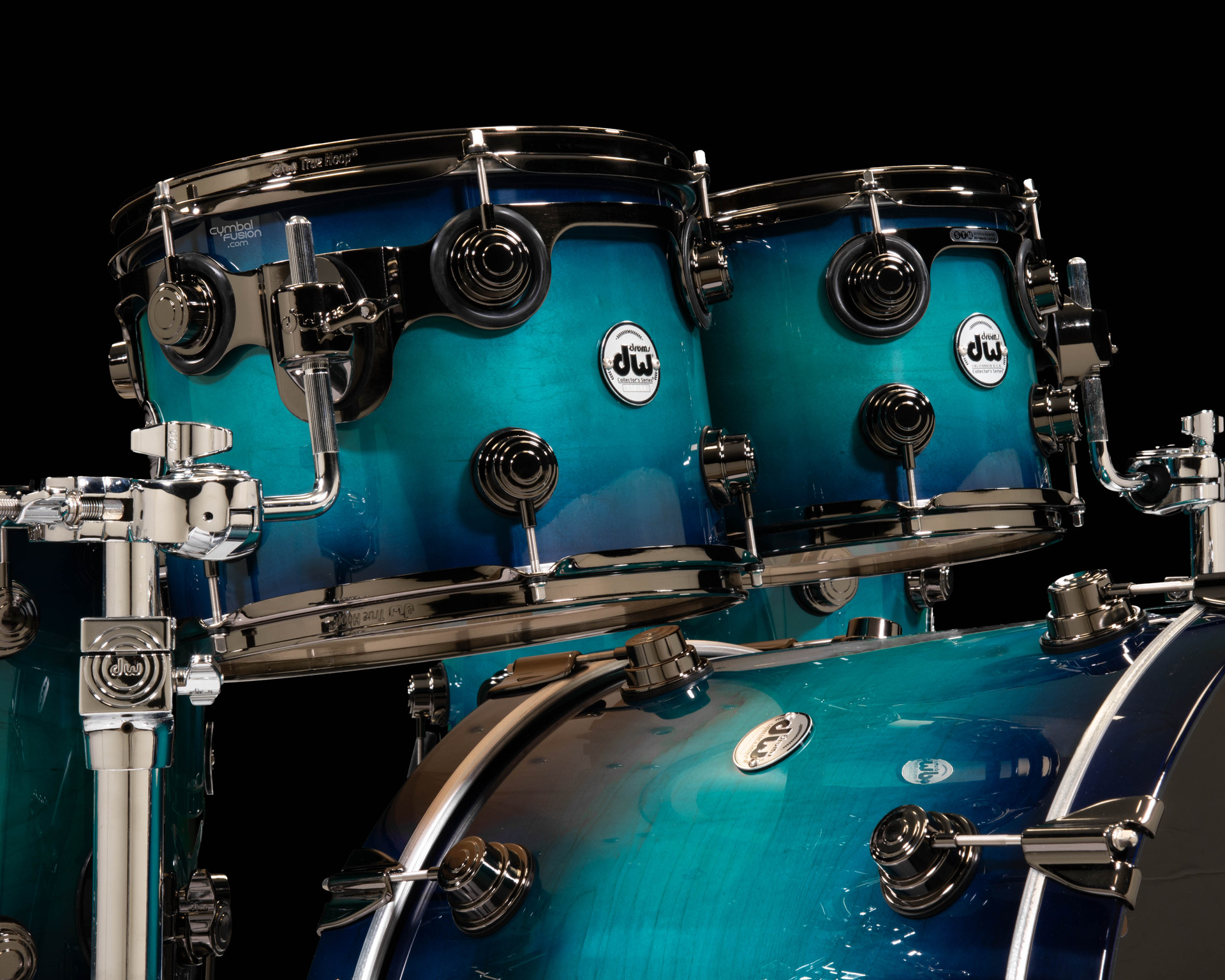 DW Collector's 6pc Maple SSC Kit - Turquoise to Super Dark Purple