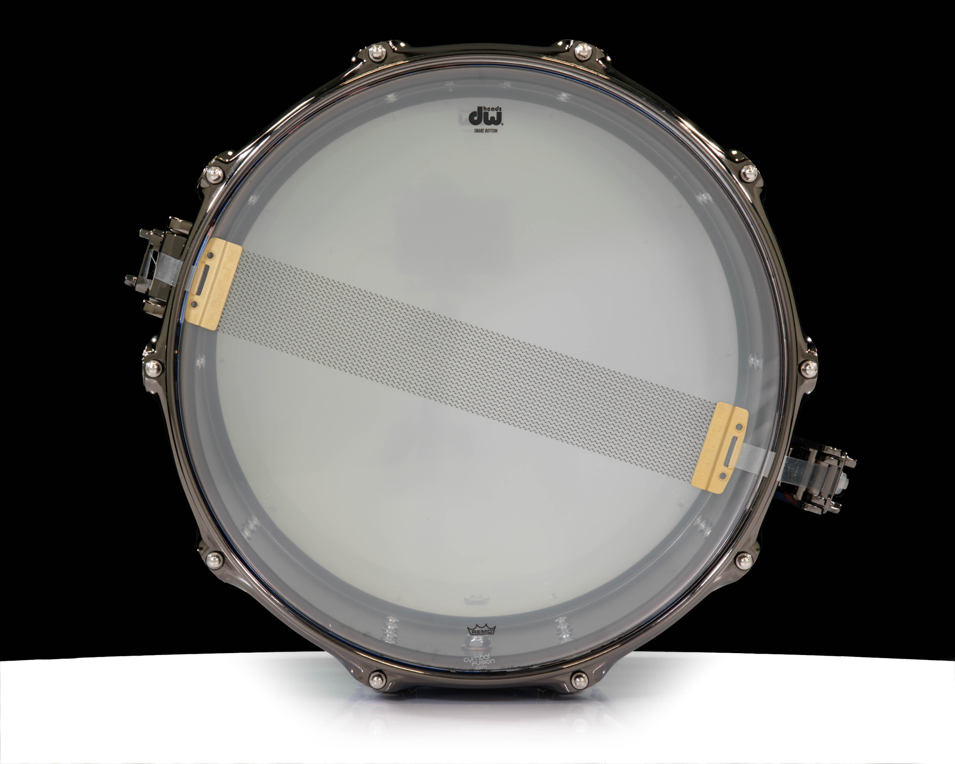 DW Collector's 8x14 Brass Snare Drum - Custom Wrap - White Dragon