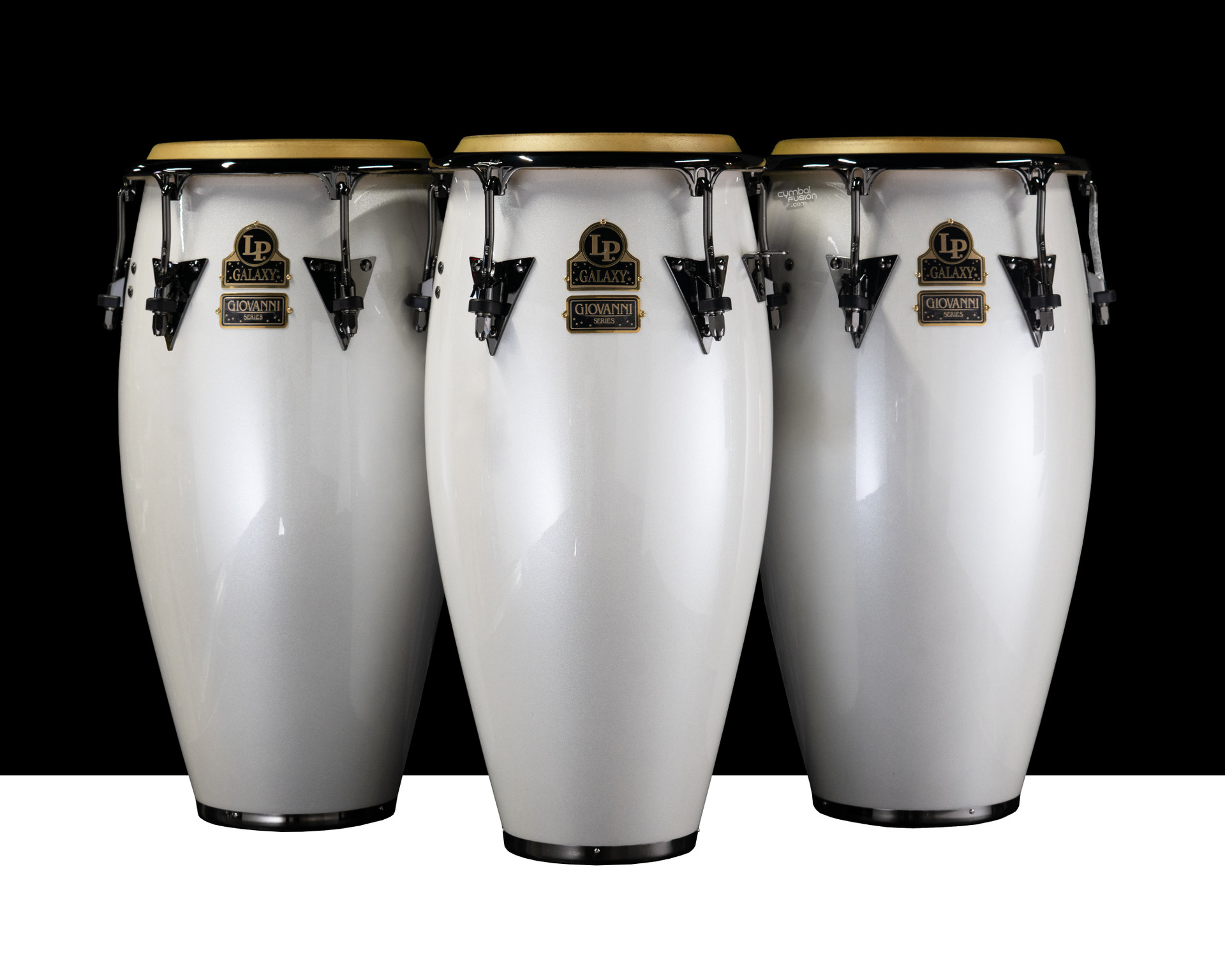 LP コンガ(トゥンバオ) LP Limited Edition Mango Conga Set - Pearl White w/ Black Nickel