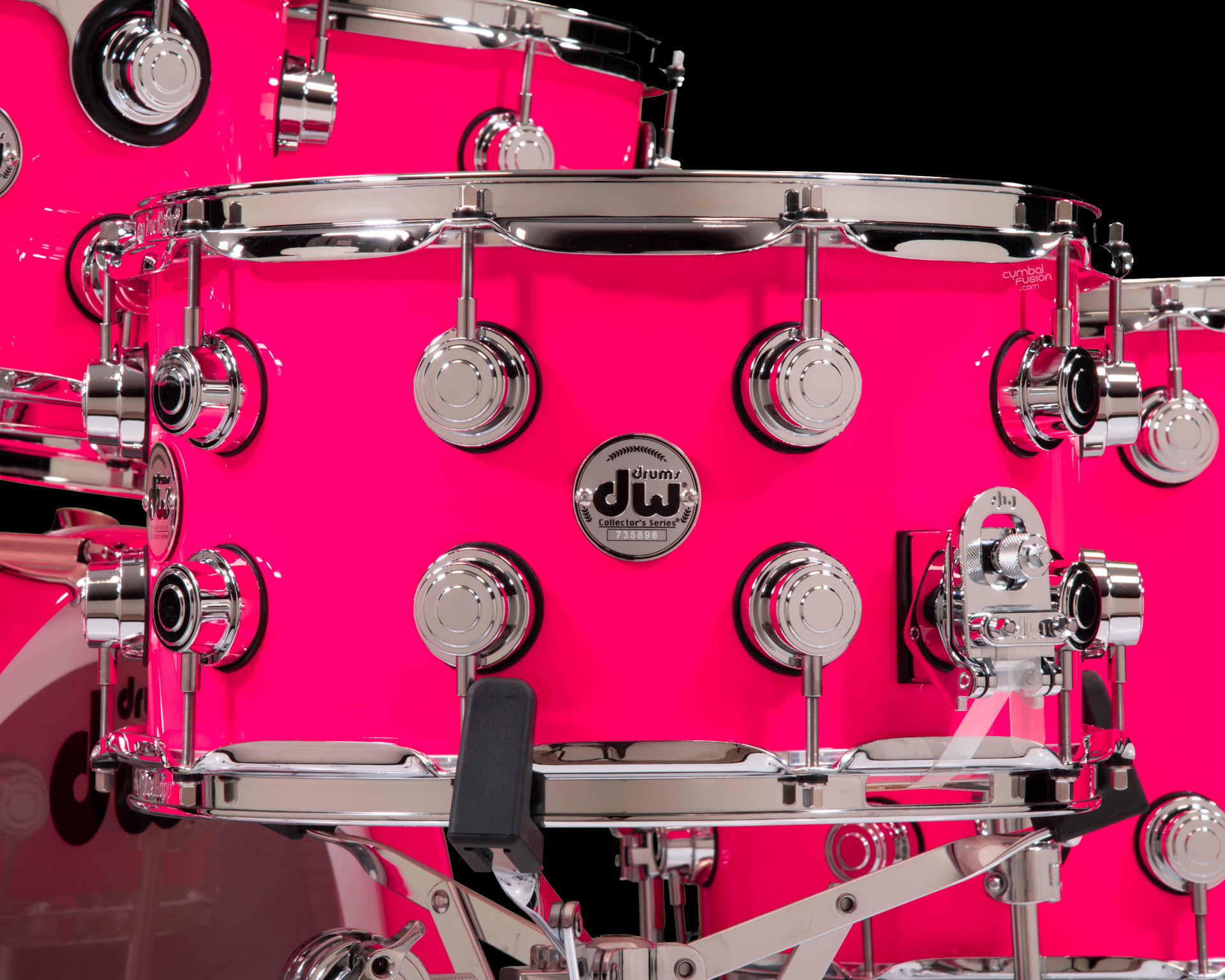 DW Collector's 6pc SSC Maple Kit -Neon Hot Pink w/Chrome Hardware