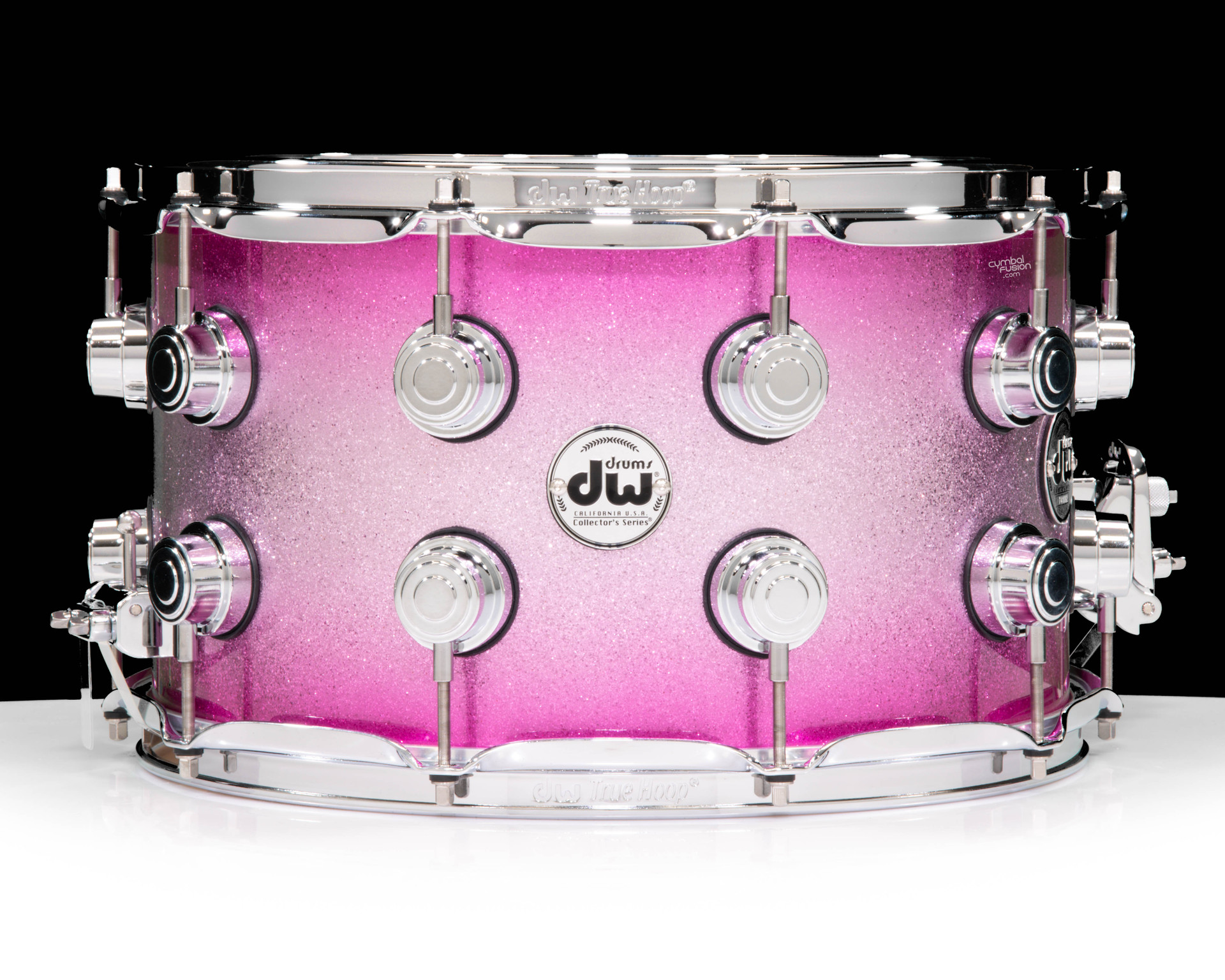 DW Collector's 8x14 Maple SSC Snare Drum - Hot Pink Sparkle Burst