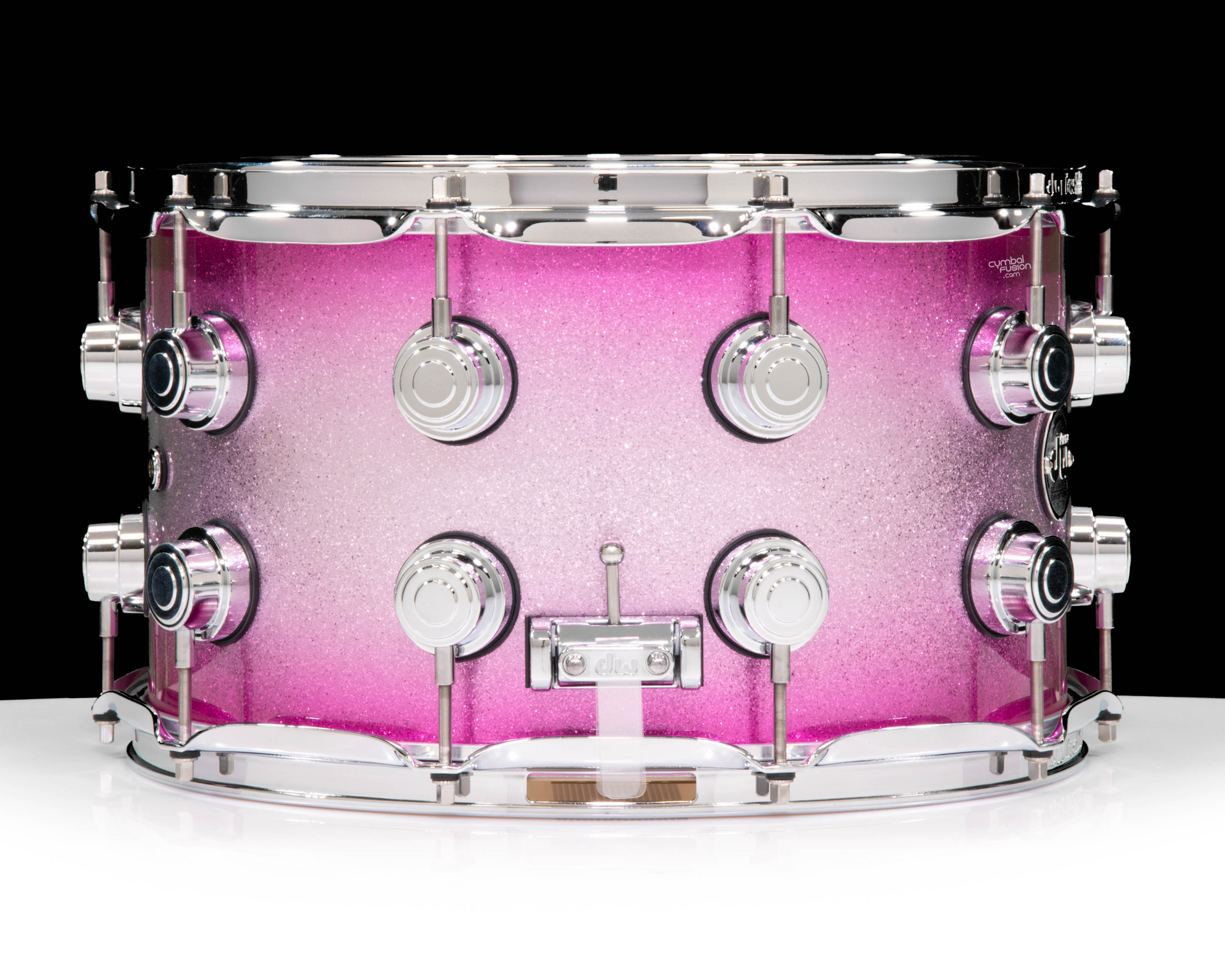 DW Collector's 8x14 Maple SSC Snare Drum - Hot Pink Sparkle Burst