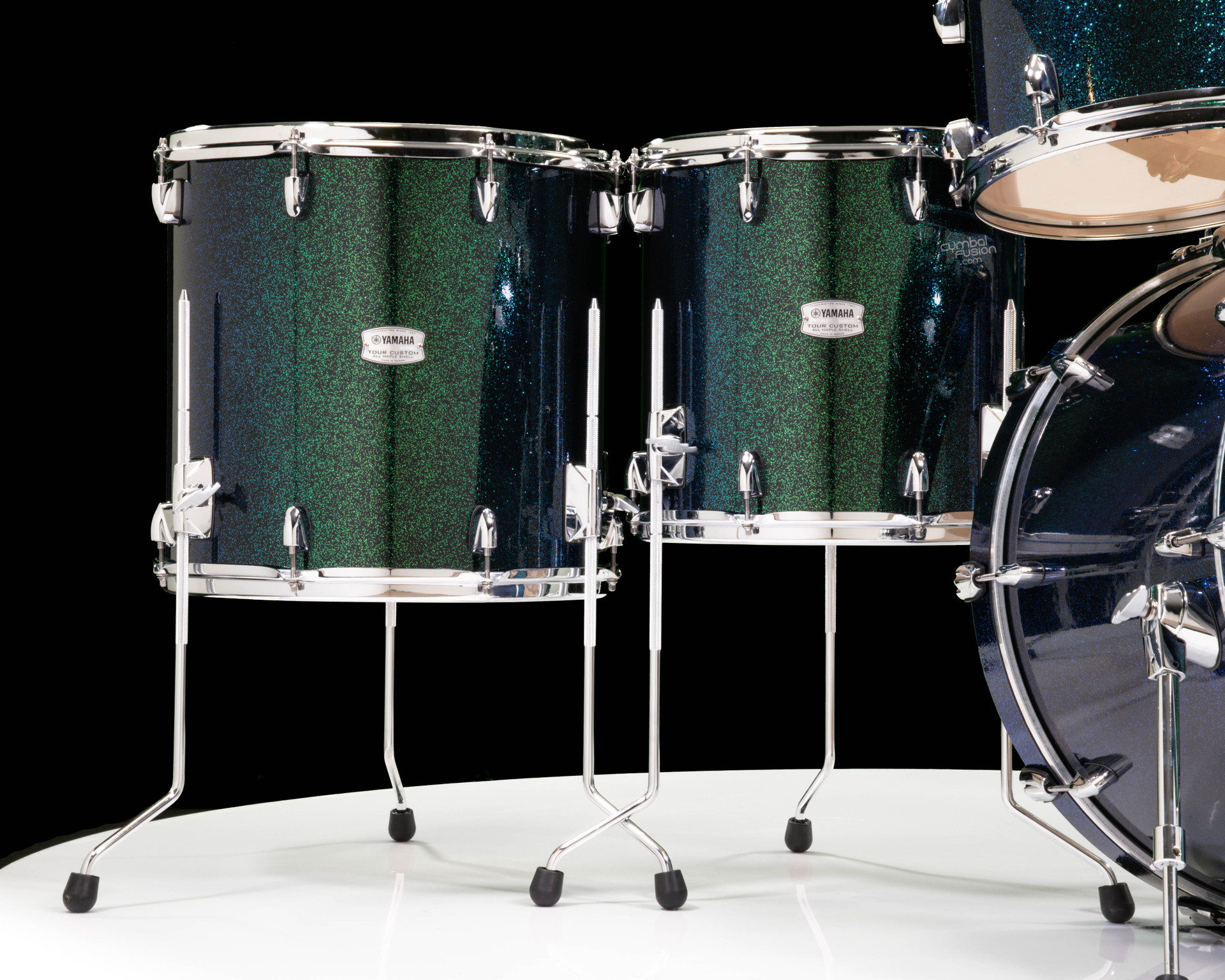 Yamaha Tour Custom 6pc Kit - Mean Green Sparkle - Custom Lacquer